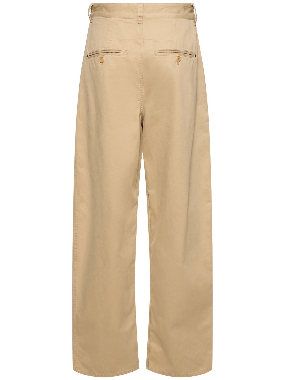 Shop Isabel Marant Lenadi Cotton Wide Pants In Beige