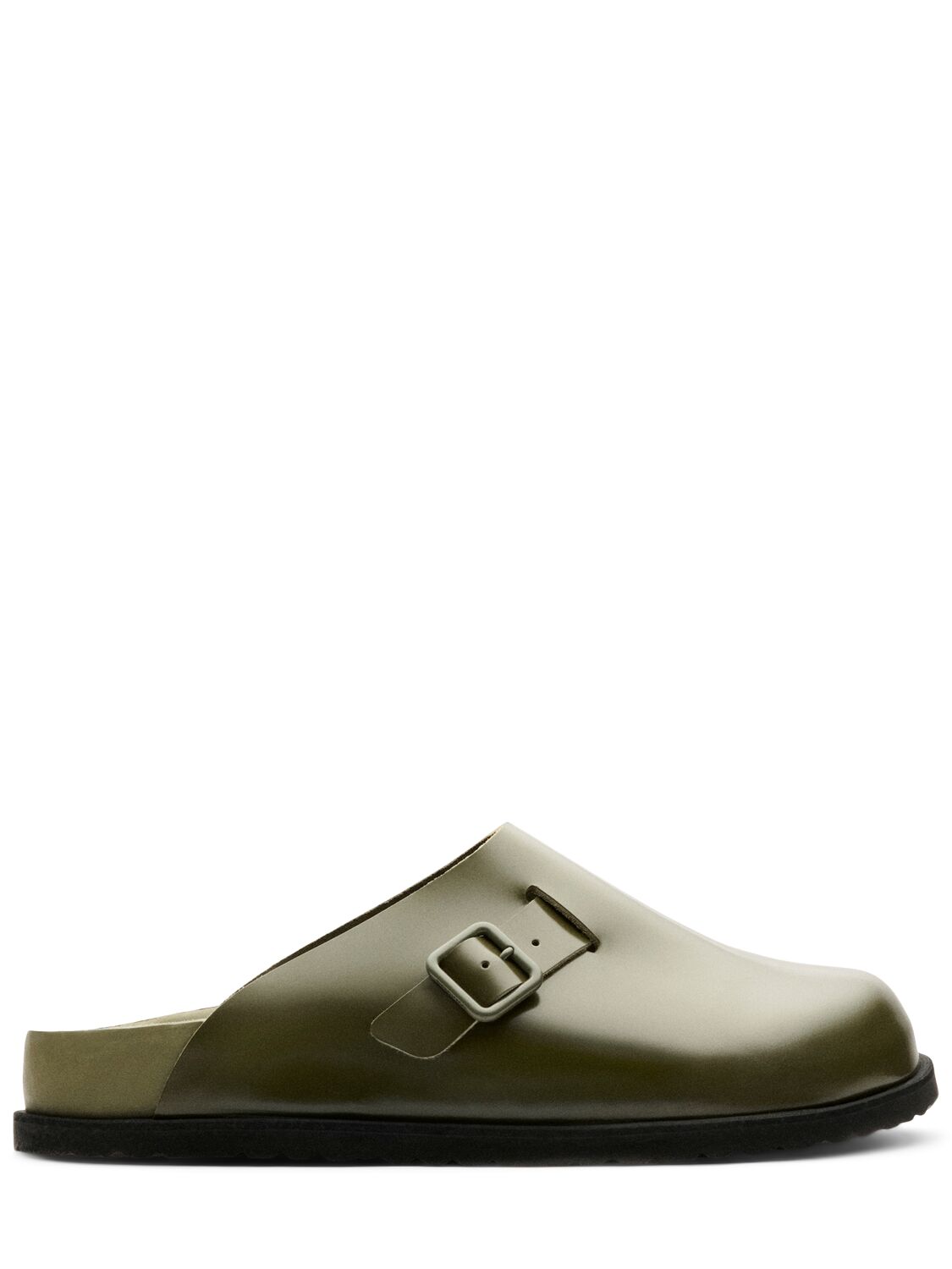 Shop Birkenstock 1774 Niamay Shiny Leather Sandals In Green