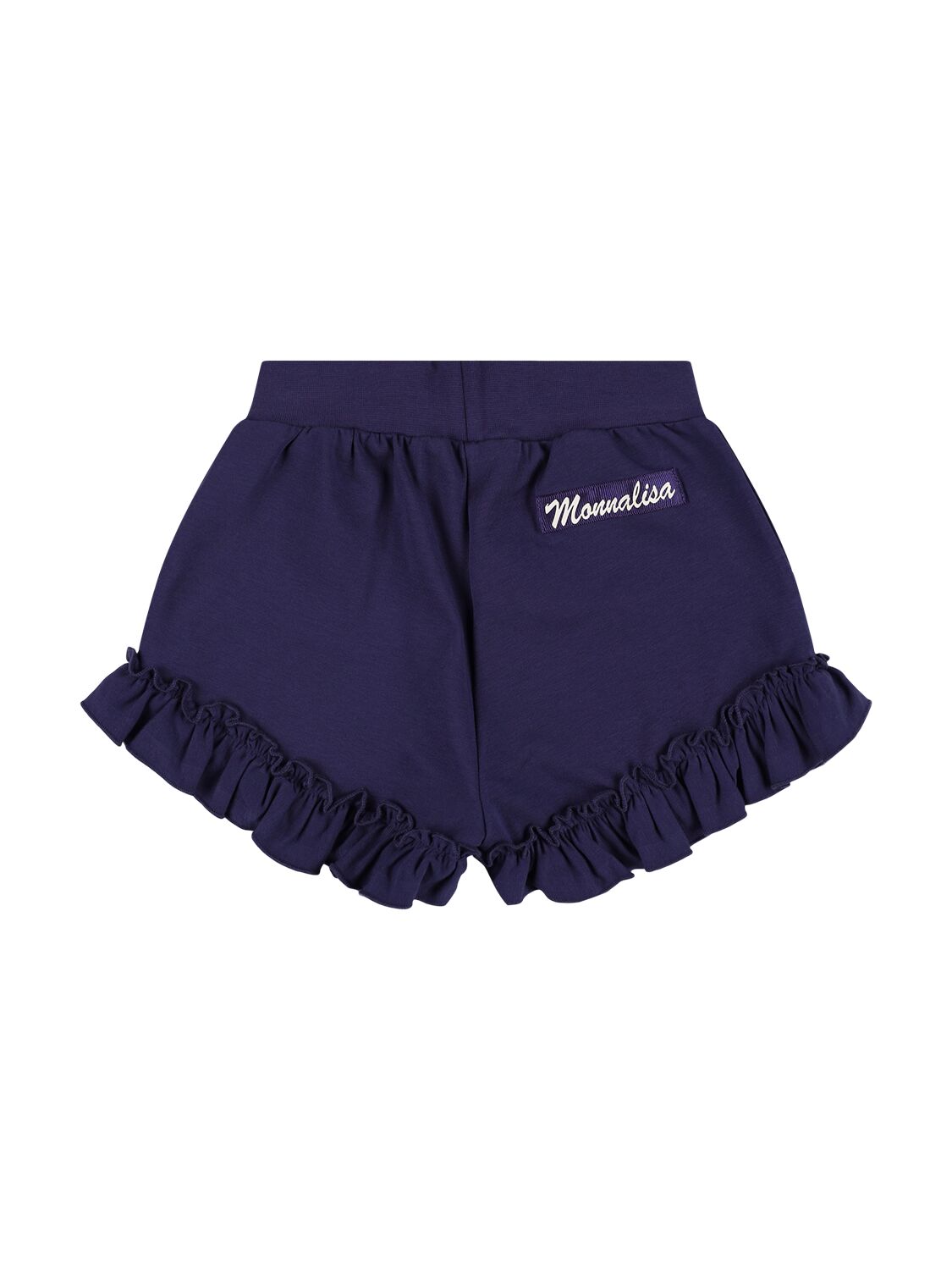 Monnalisa Kids' Cotton Eyelet Lace Shorts In Blue