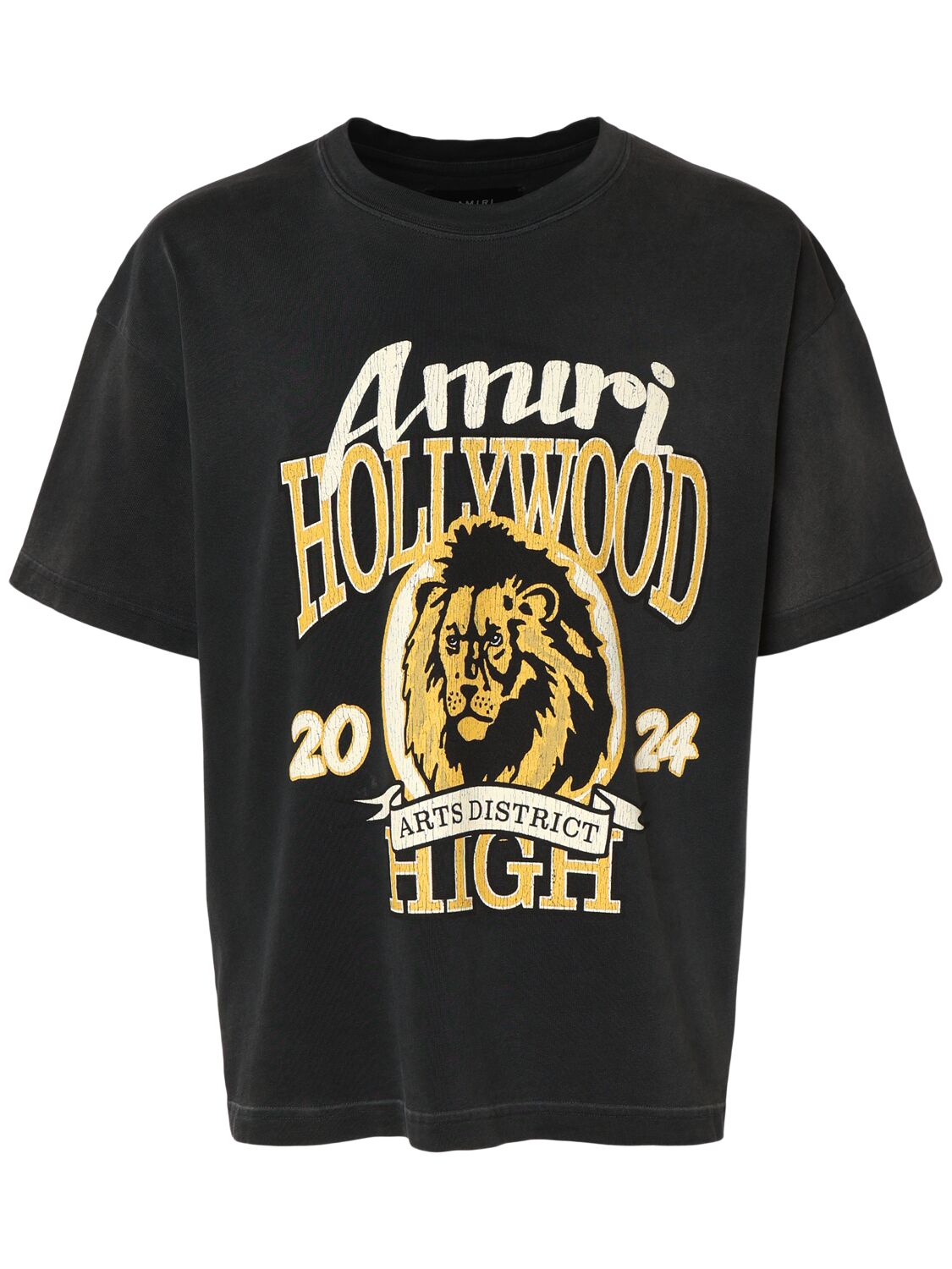 Amiri High Lion Skater T-shirt In Black