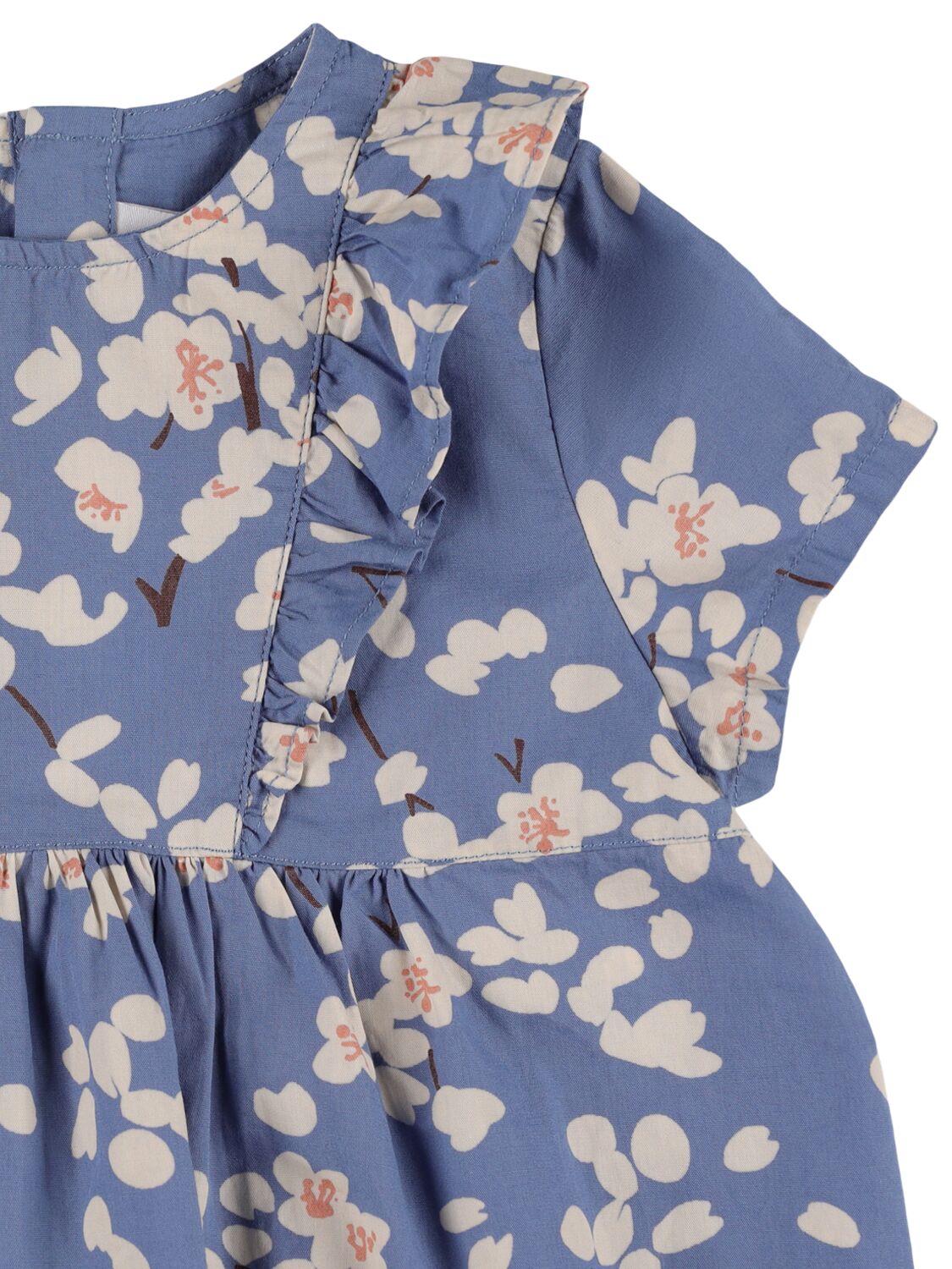 Shop Petit Bateau Cotton Dress W/ Diaper Cover In Multicolor