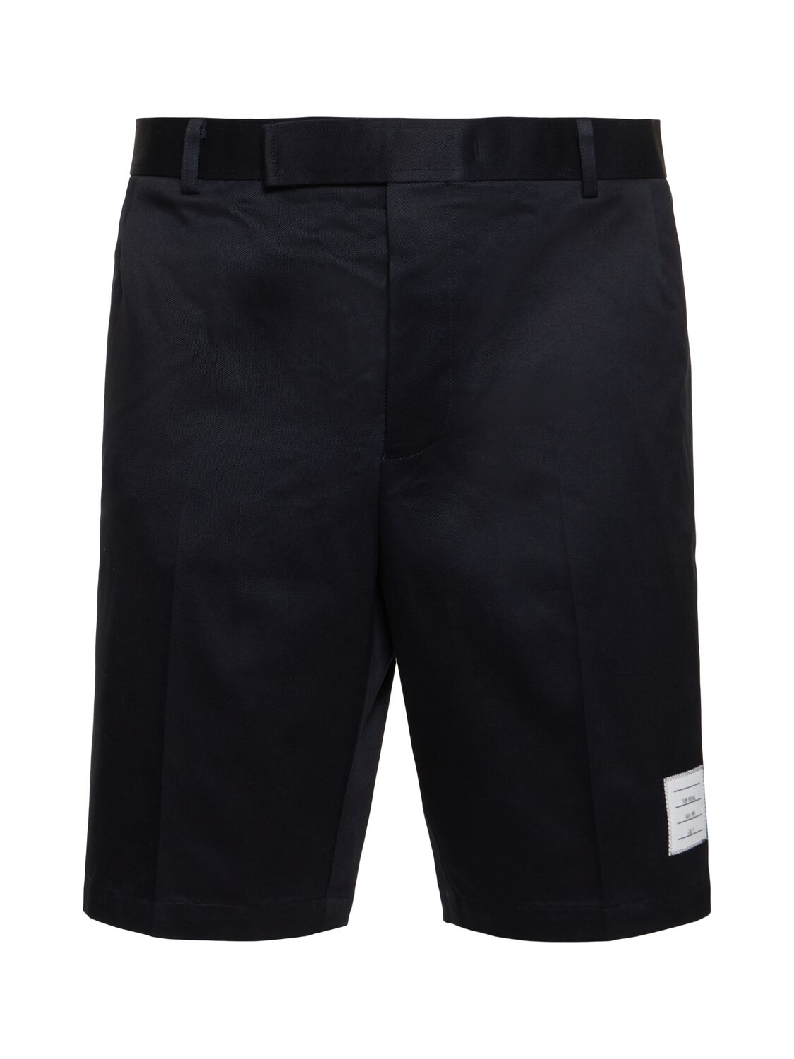 Thom Browne Cotton Twill Chino Shorts In Navy