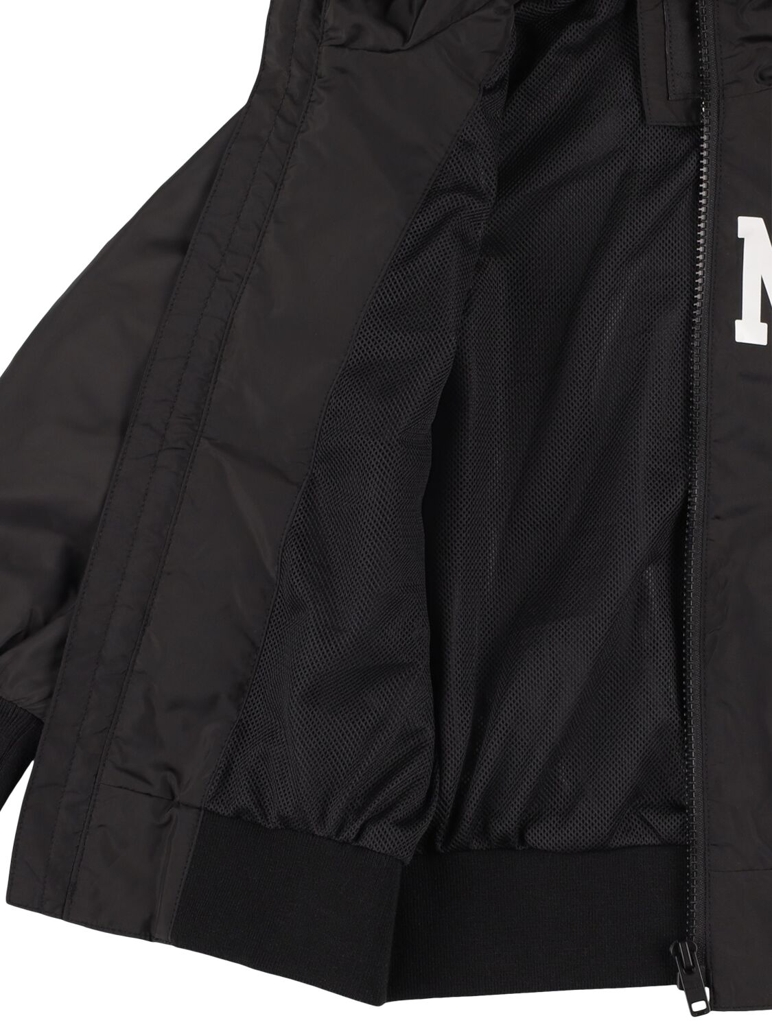 Shop Givenchy Logo Nylon Windbreaker W/hood In Black