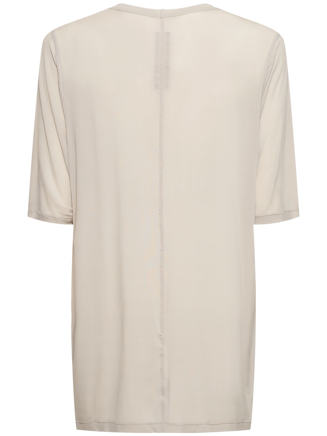Shop Rick Owens Boatneck Stretch Cupro T-shirt In Pearl