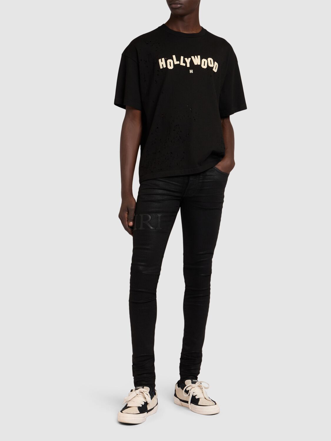 Shop Amiri Hollywood Shotgun Oversize T-shirt In Black