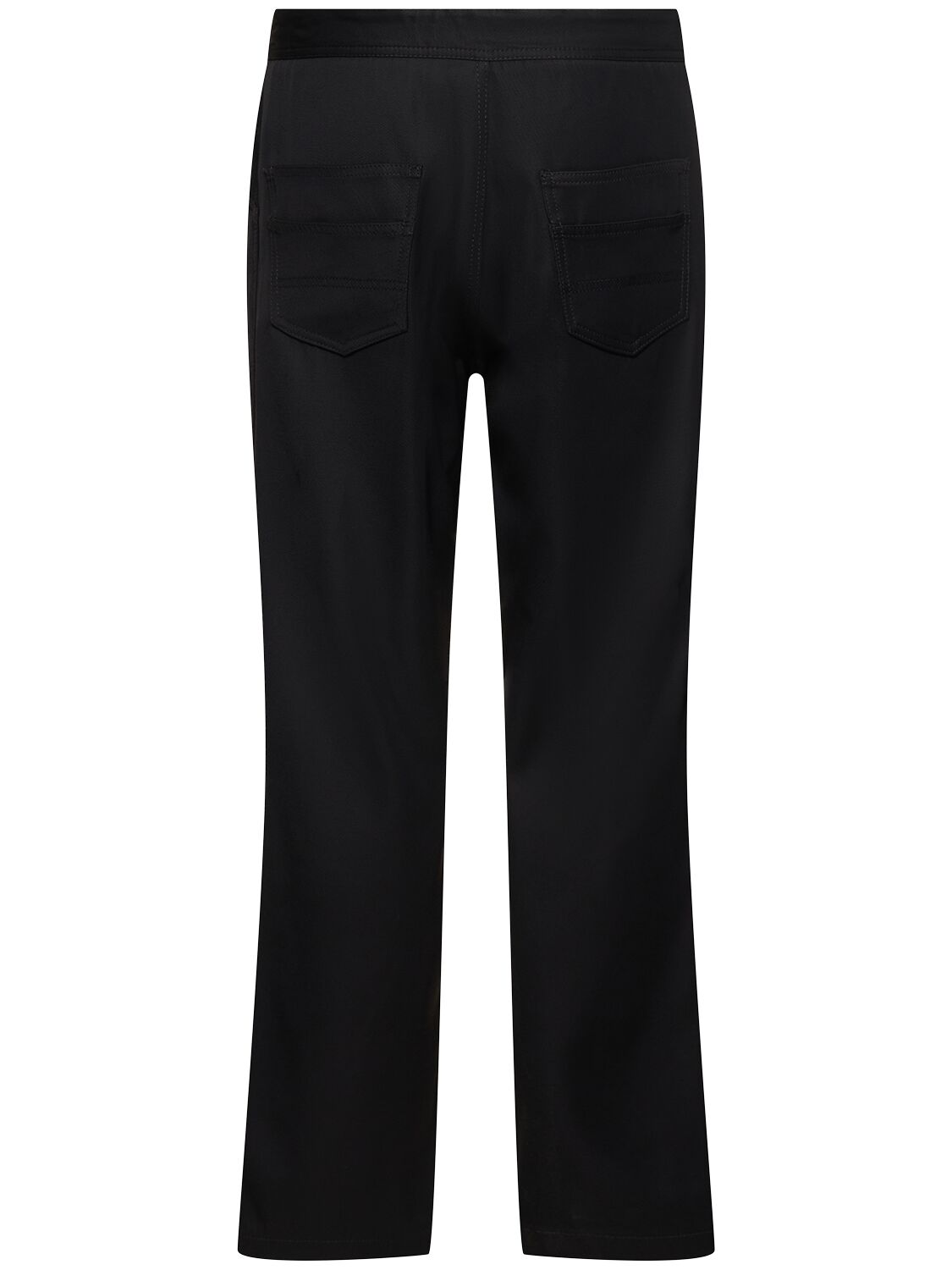 Shop 4sdesigns Viscose & Cotton Twill Formal Pants In Black