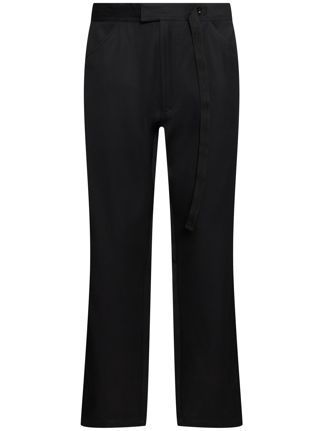 4sdesigns Viscose & Cotton Twill Formal Pants In Black