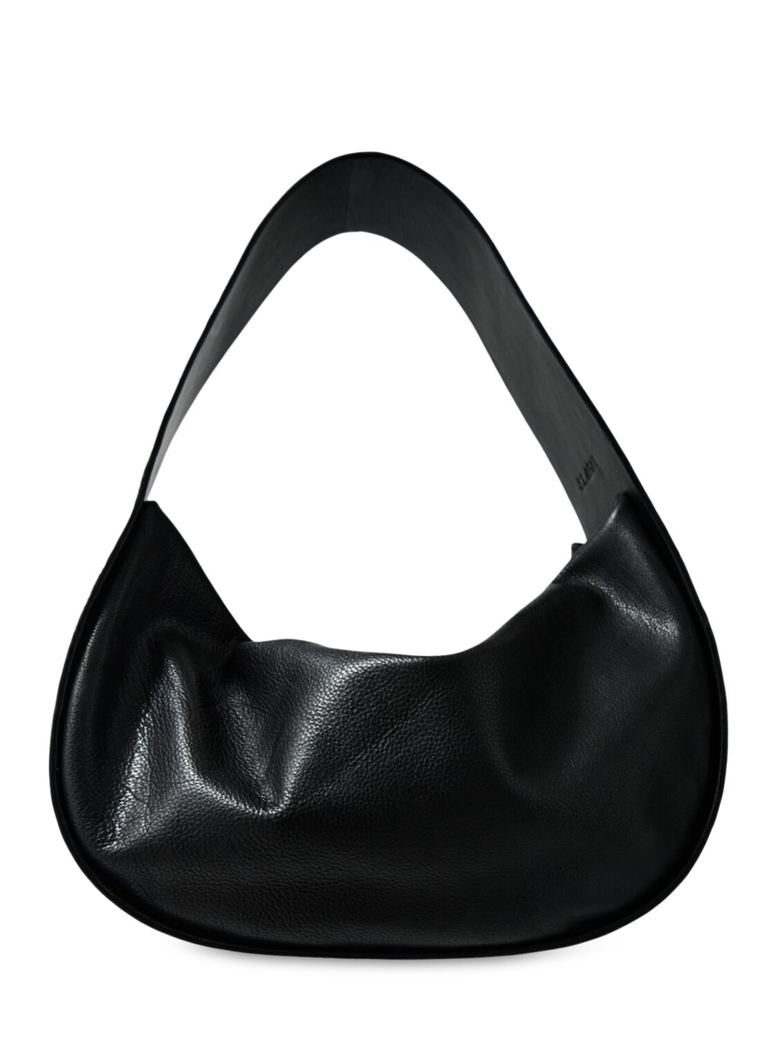 St.agni Soft Arc Leather Shoulder Bag In Black