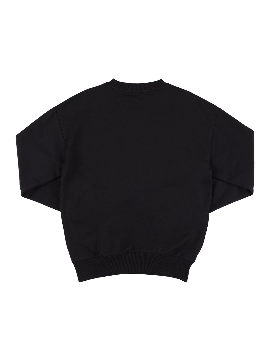 Shop Balmain Logo Print Crewneck Sweatshirt In Black,white