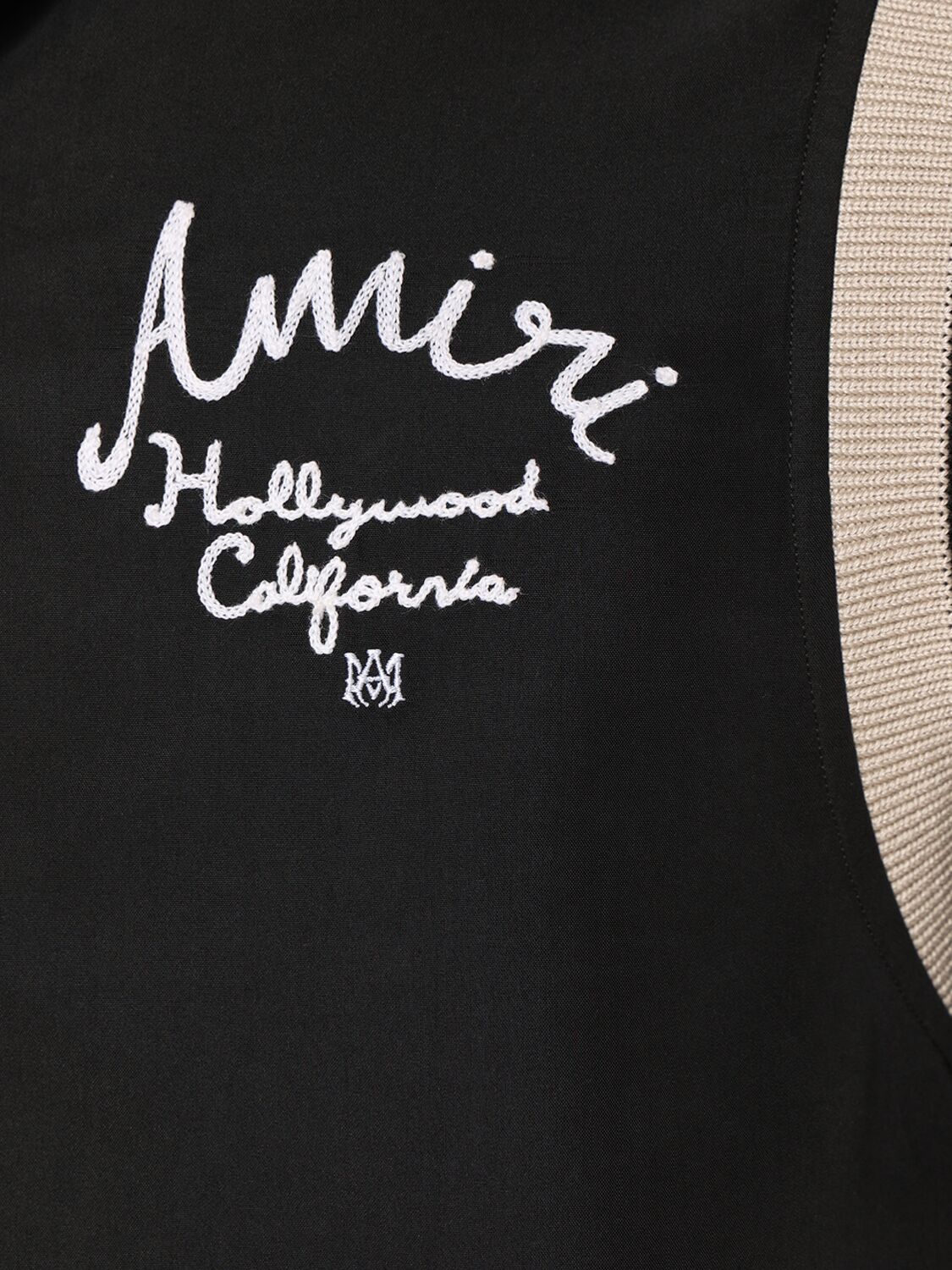 Shop Amiri Hollywood Varsity Shirt In Black