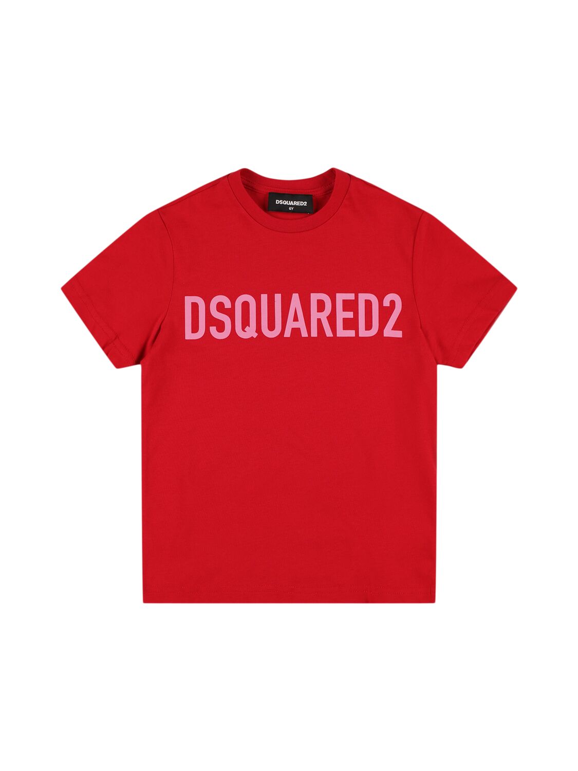 Dsquared2 Kids' Logo Printed Cotton Jersey T-shirt In Red