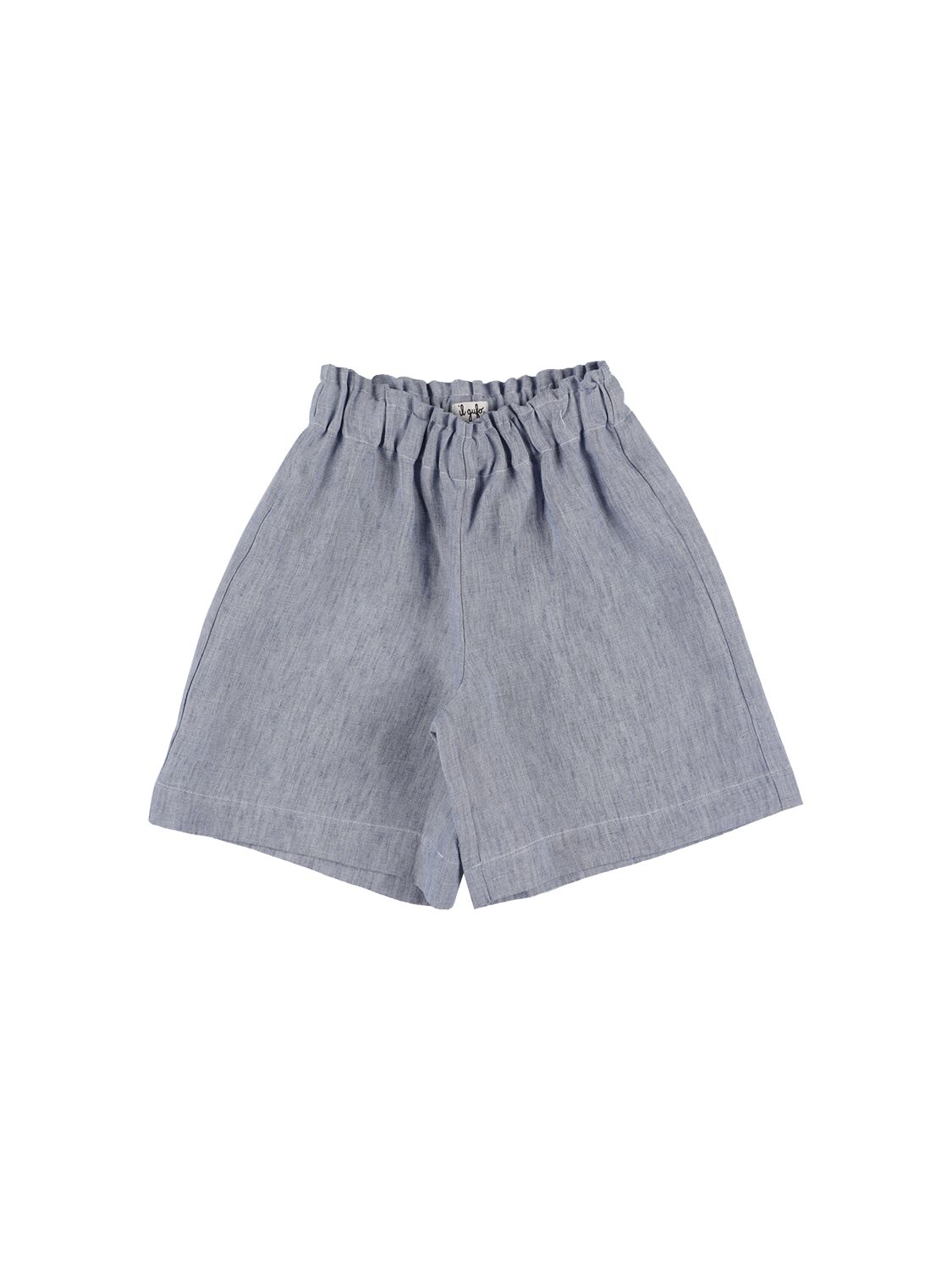 Il Gufo Kids' Linen Shorts In Gray