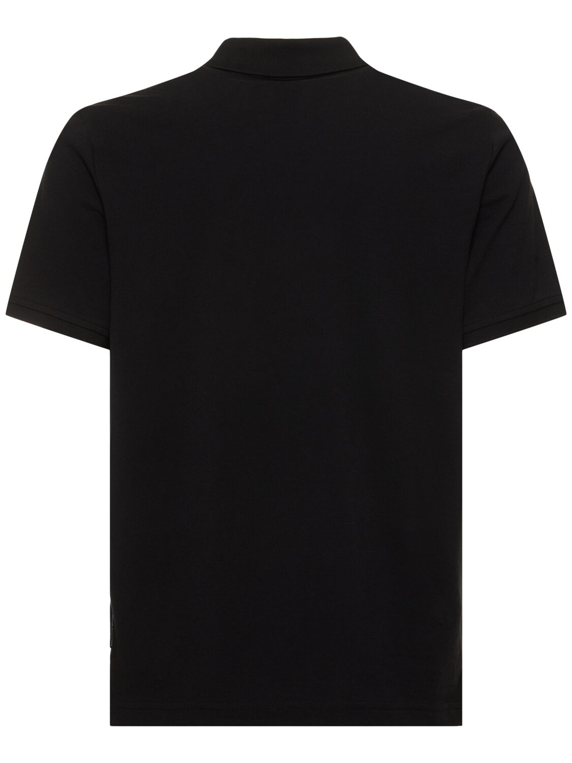 Shop Moose Knuckles Piqué Cotton Polo Shirt In Black