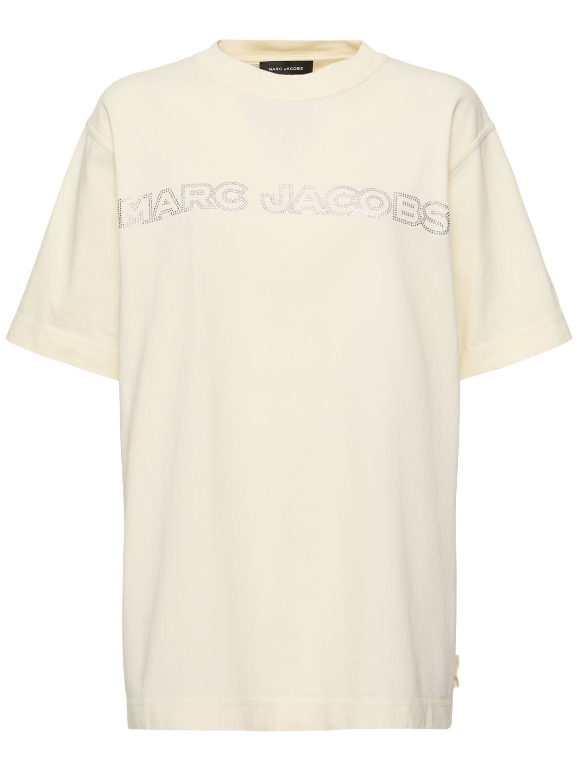 Marc Jacobs Crystal Big T-shirt In Antique White