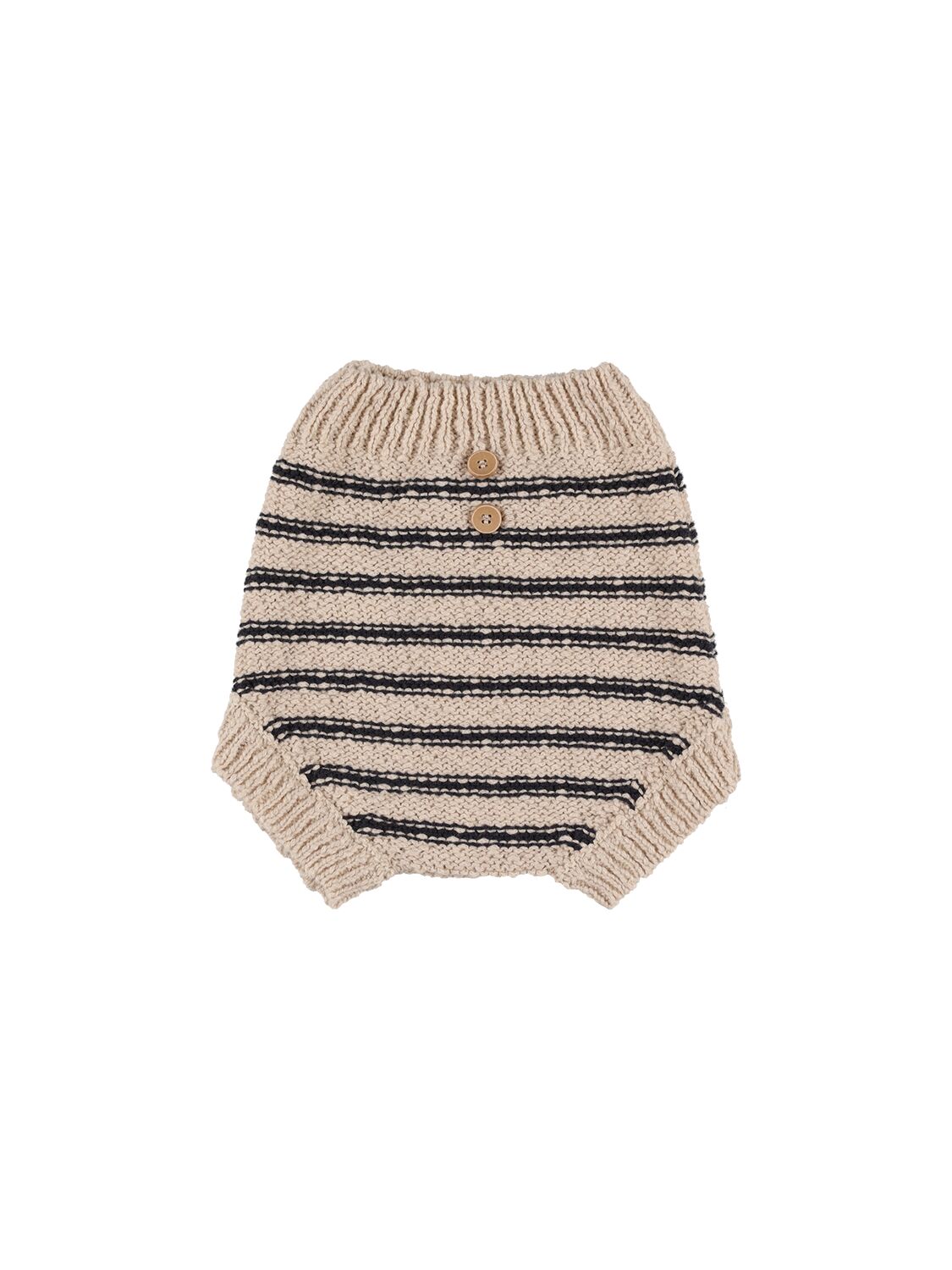 1+ In The Family Babies' Cotton & Linen Knit Bloomers In Beige