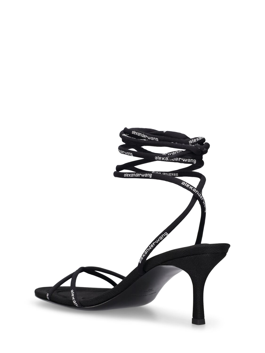 Shop Alexander Wang 65mm Helix Faux Leather Sandals In Black