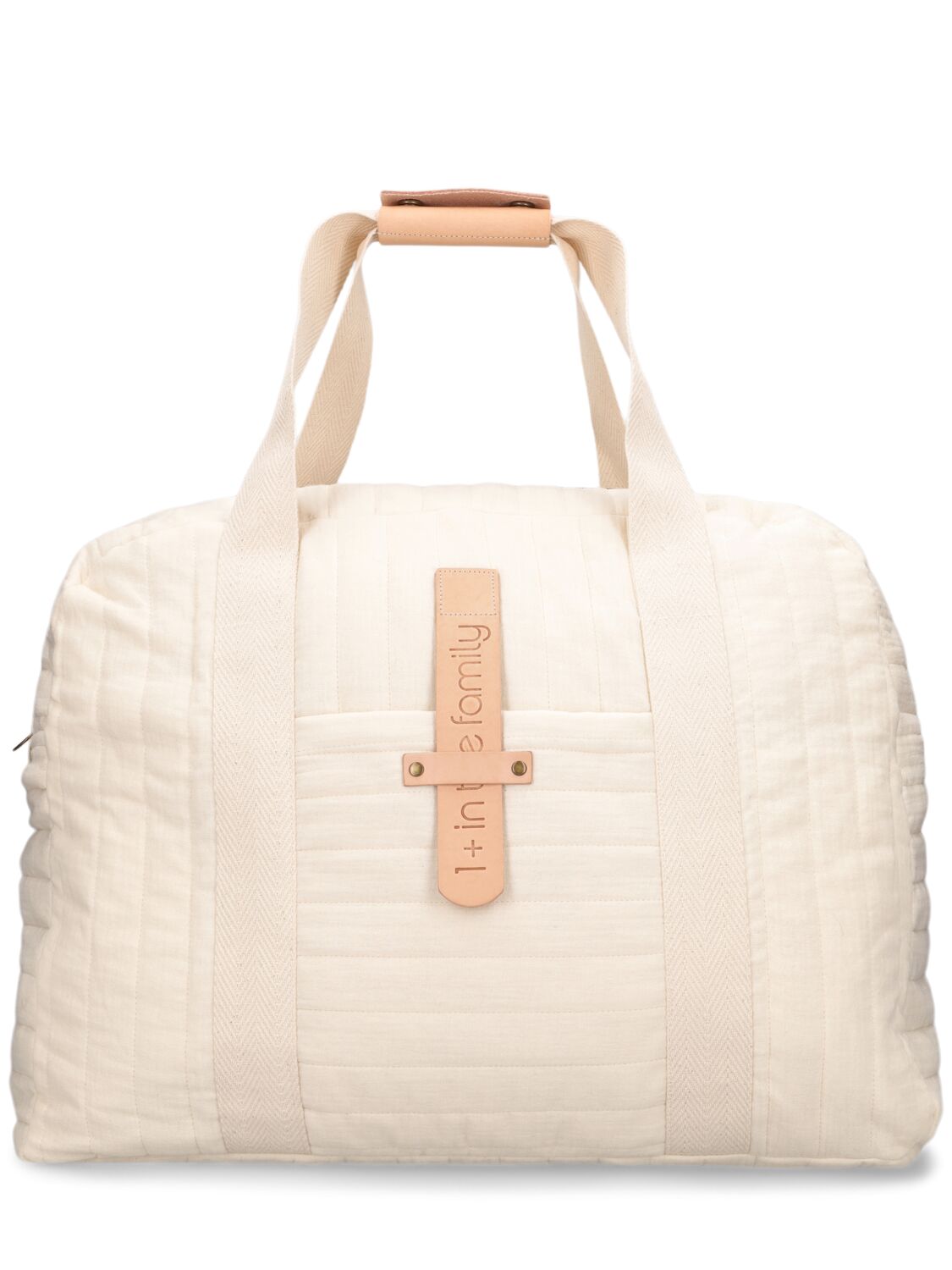 1+ In The Family Kids' Padded Cotton Changing Bag In Off-white