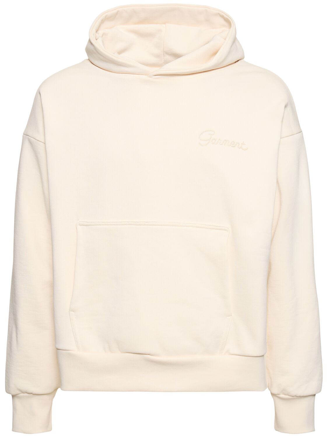 Garment Workshop Double Layer Hoodie W/ Double Embroidery In Heavy Cream