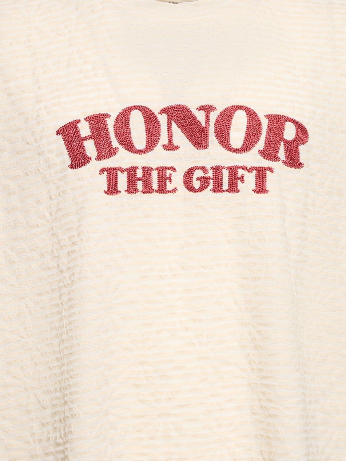 Shop Honor The Gift A-spring Stripe Boxy T-shirt In Bone