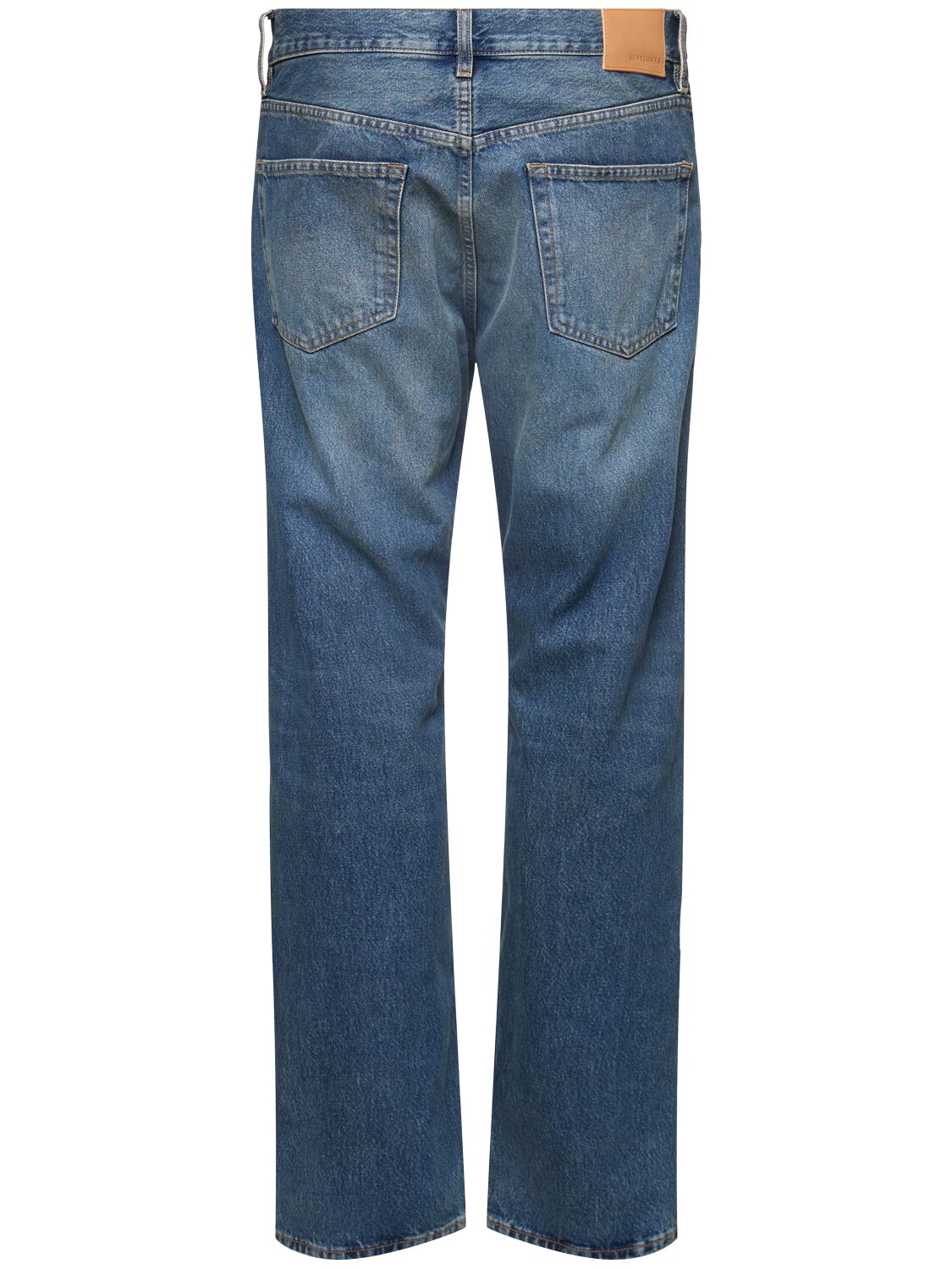 Shop Sunflower L32 Midrise Loose Denim Jeans In Mid Blue