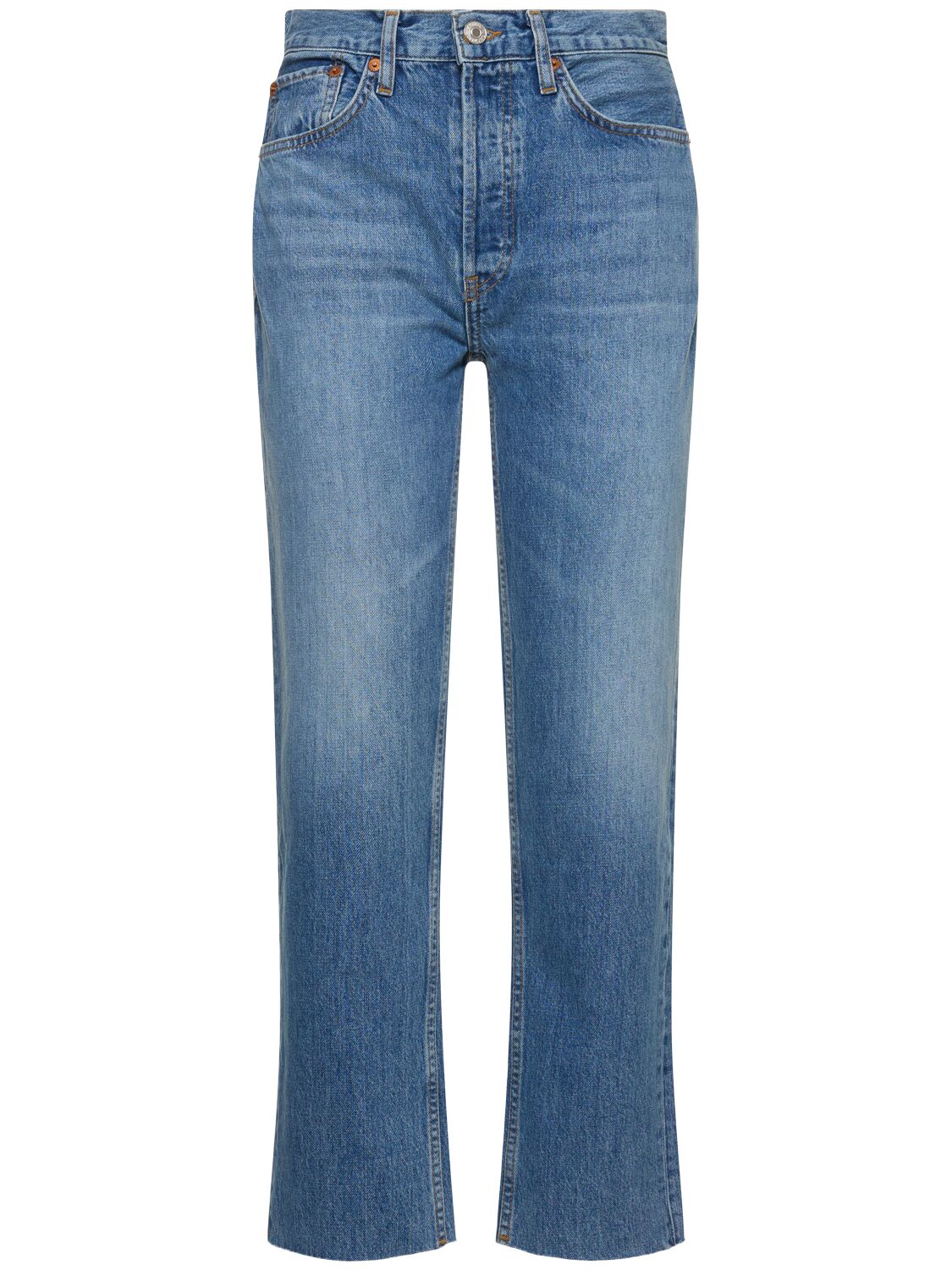 70s High Rise Stove Pipe Straight Jeans