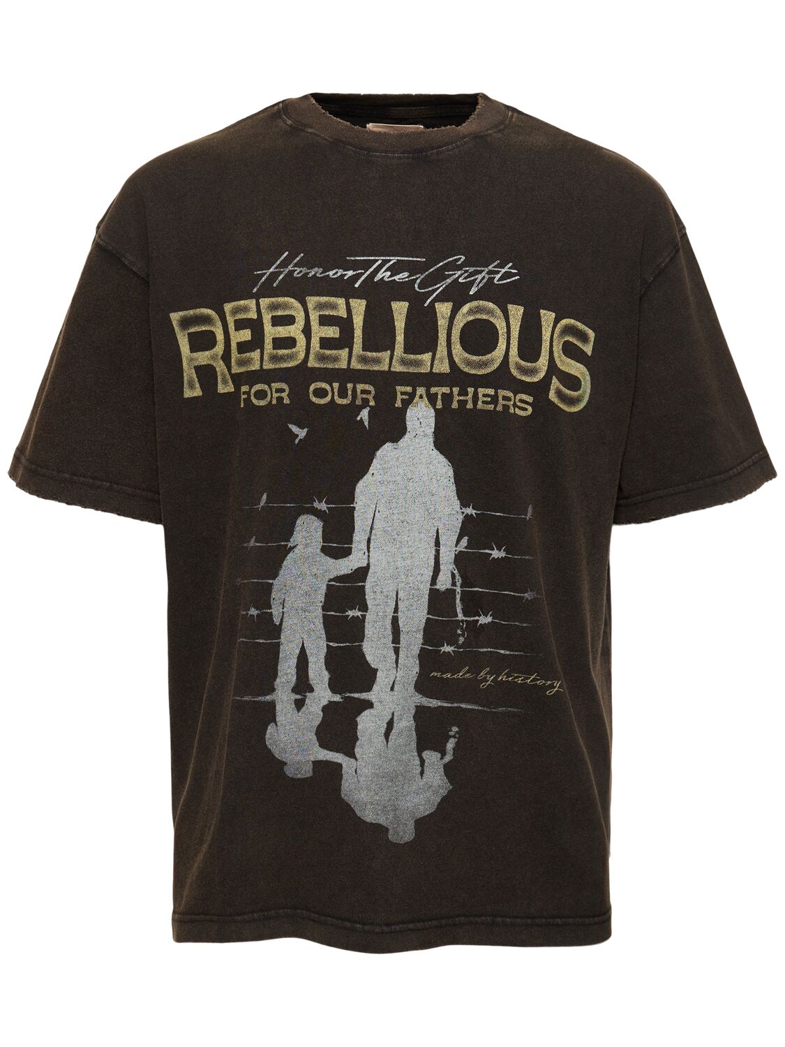 Shop Honor The Gift Rebellious For Our Fathers T-shirt In Black