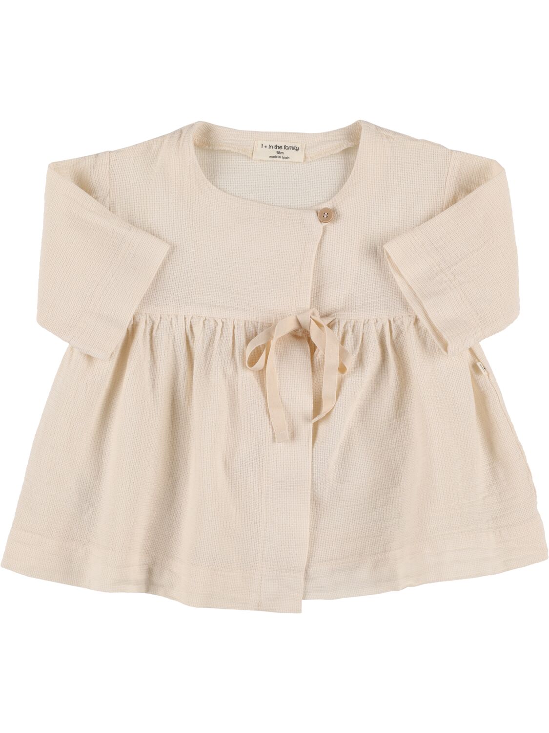 1+ In The Family Kids' Cotton Cardigan Jacket In Ivory