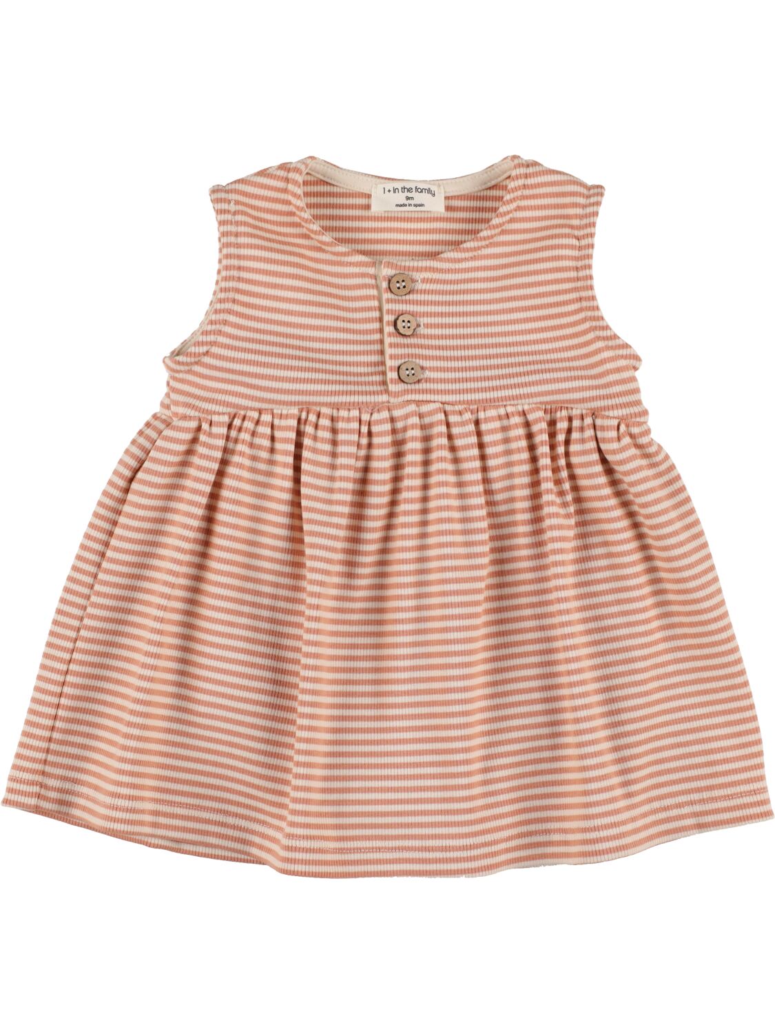 1+ In The Family Babies' Cotton Jersey Dress In Pink