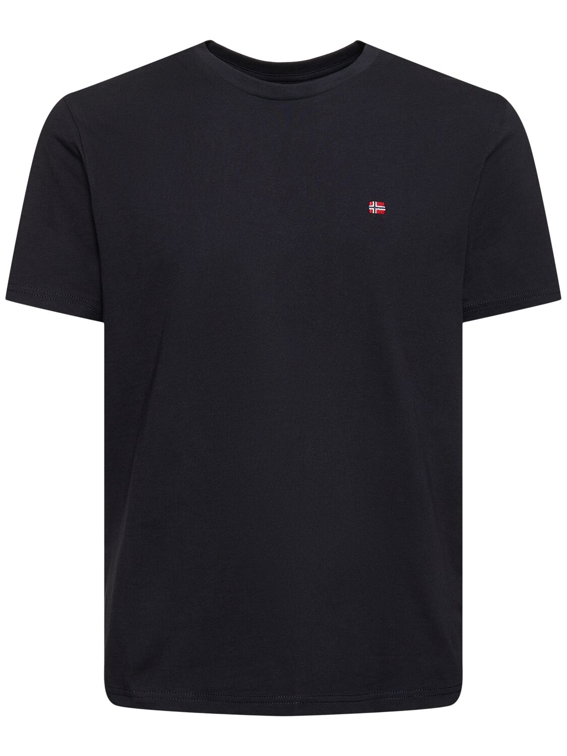 Napapijri Salis Cotton Short Sleeve T-shirt In Black