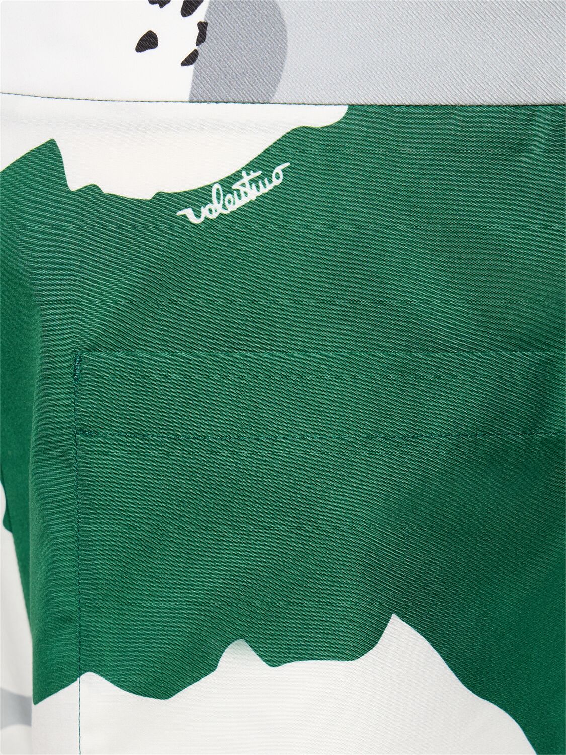 Shop Valentino Flower Print Cotton Shorts In Green