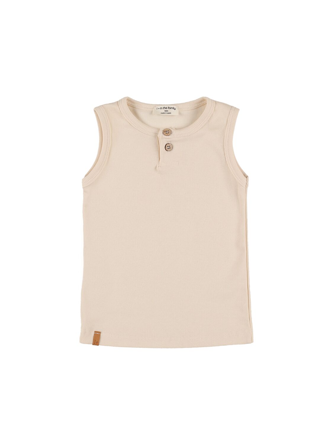 1+ In The Family Kids' Cotton Jersey Tank Top In Ivory