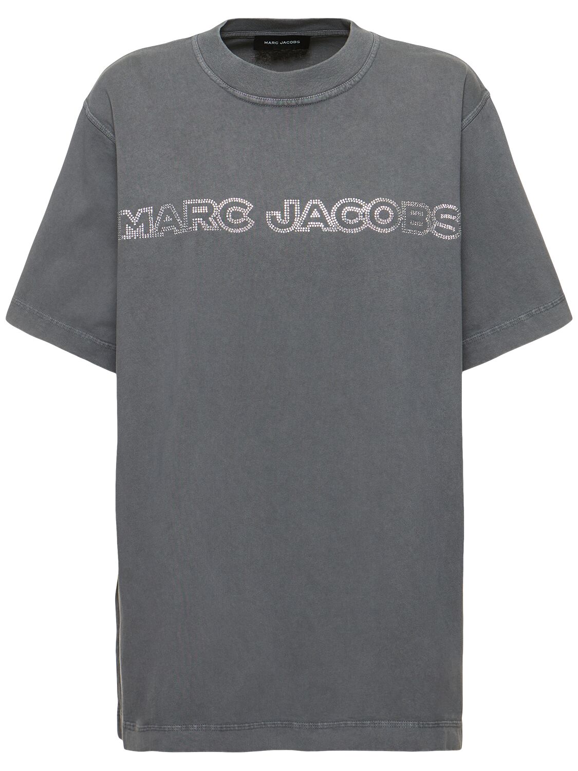 Marc Jacobs Crystal Big T-shirt In Steel Grey
