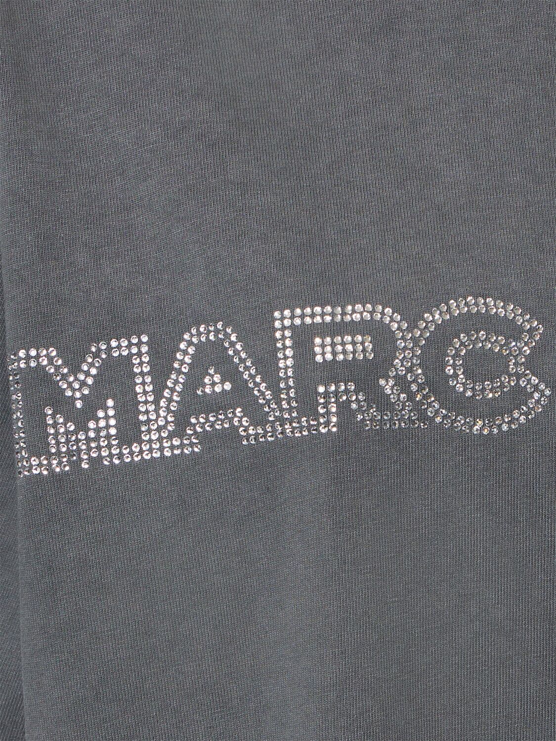 Shop Marc Jacobs Crystal Big T-shirt In Steel Grey