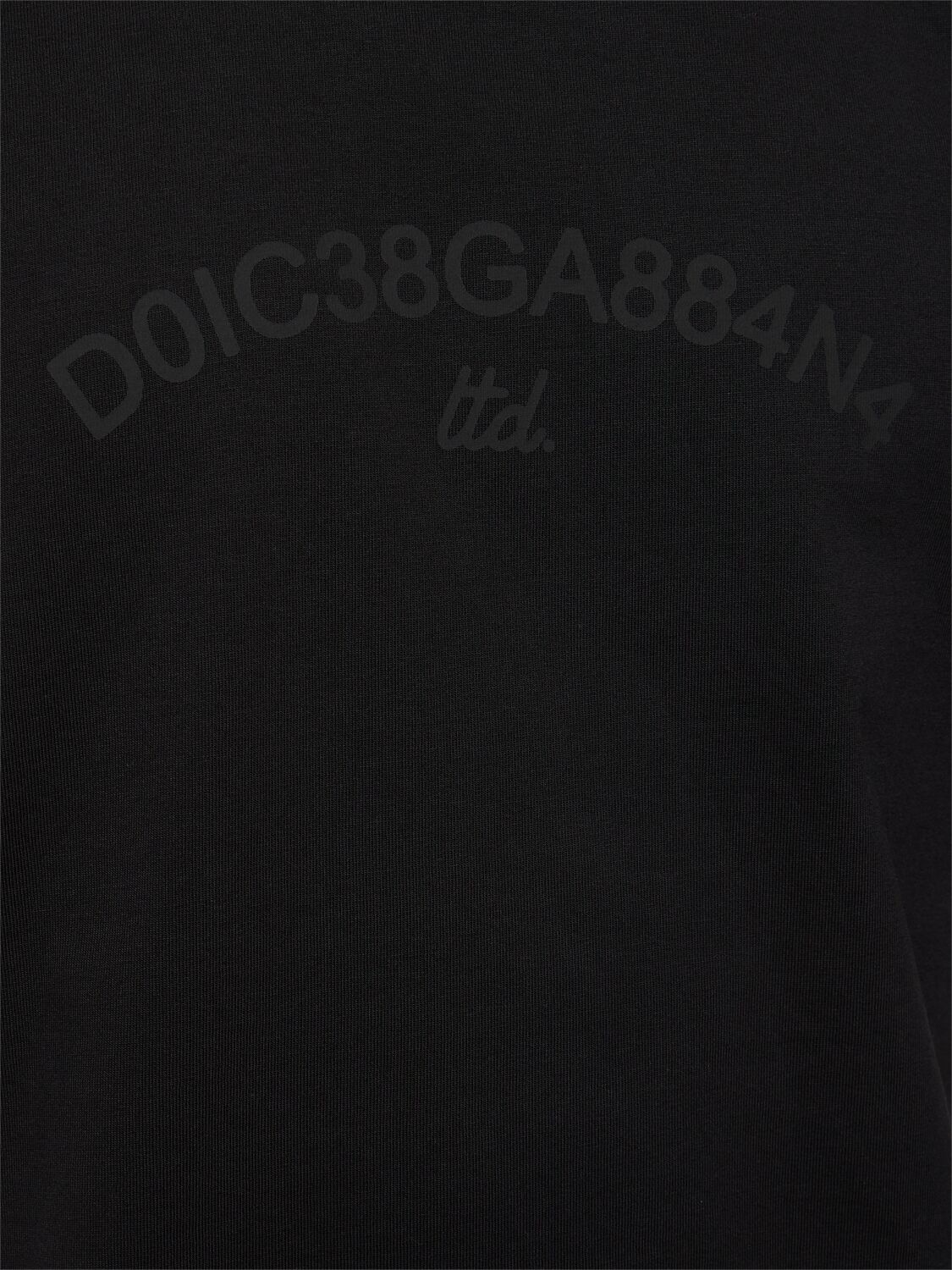 Shop Dolce & Gabbana Jersey Crewneck T-shirt In Black