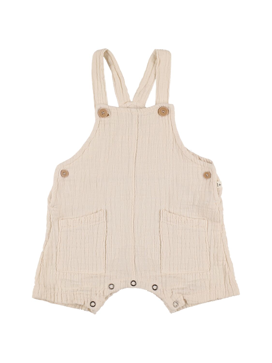 1+ In The Family Kids' Cotton Overalls In Ivory