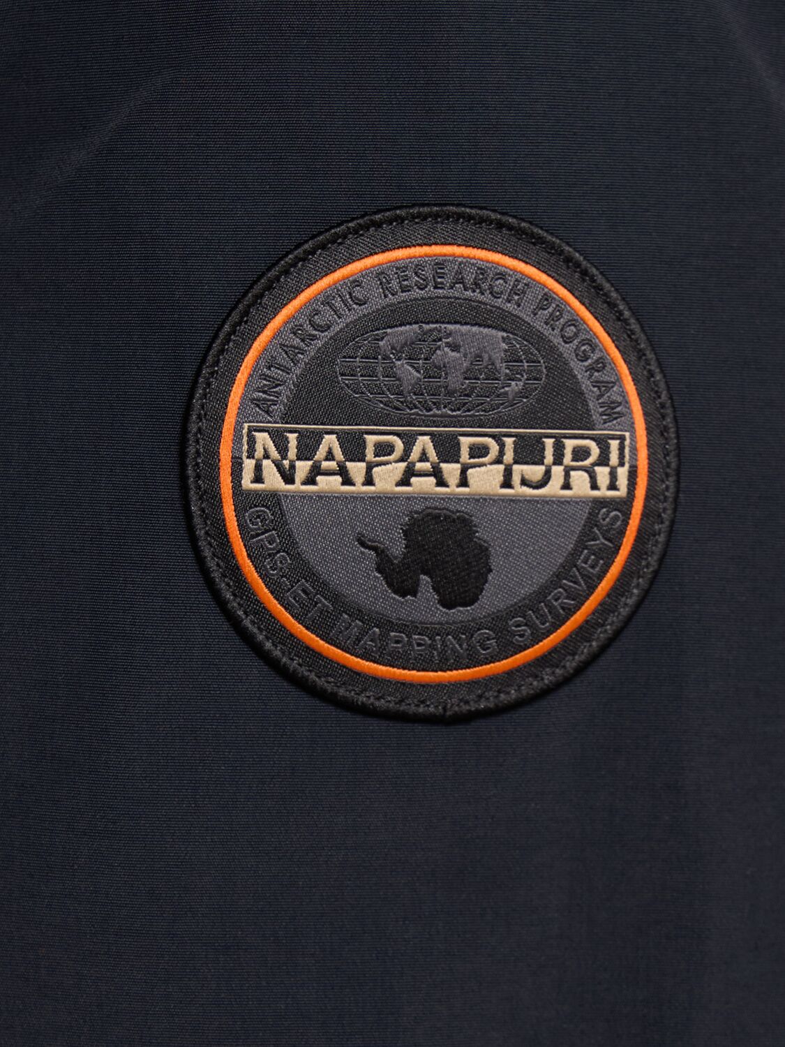 Shop Napapijri Rainforest Hooded Waterproof Jacket In Black