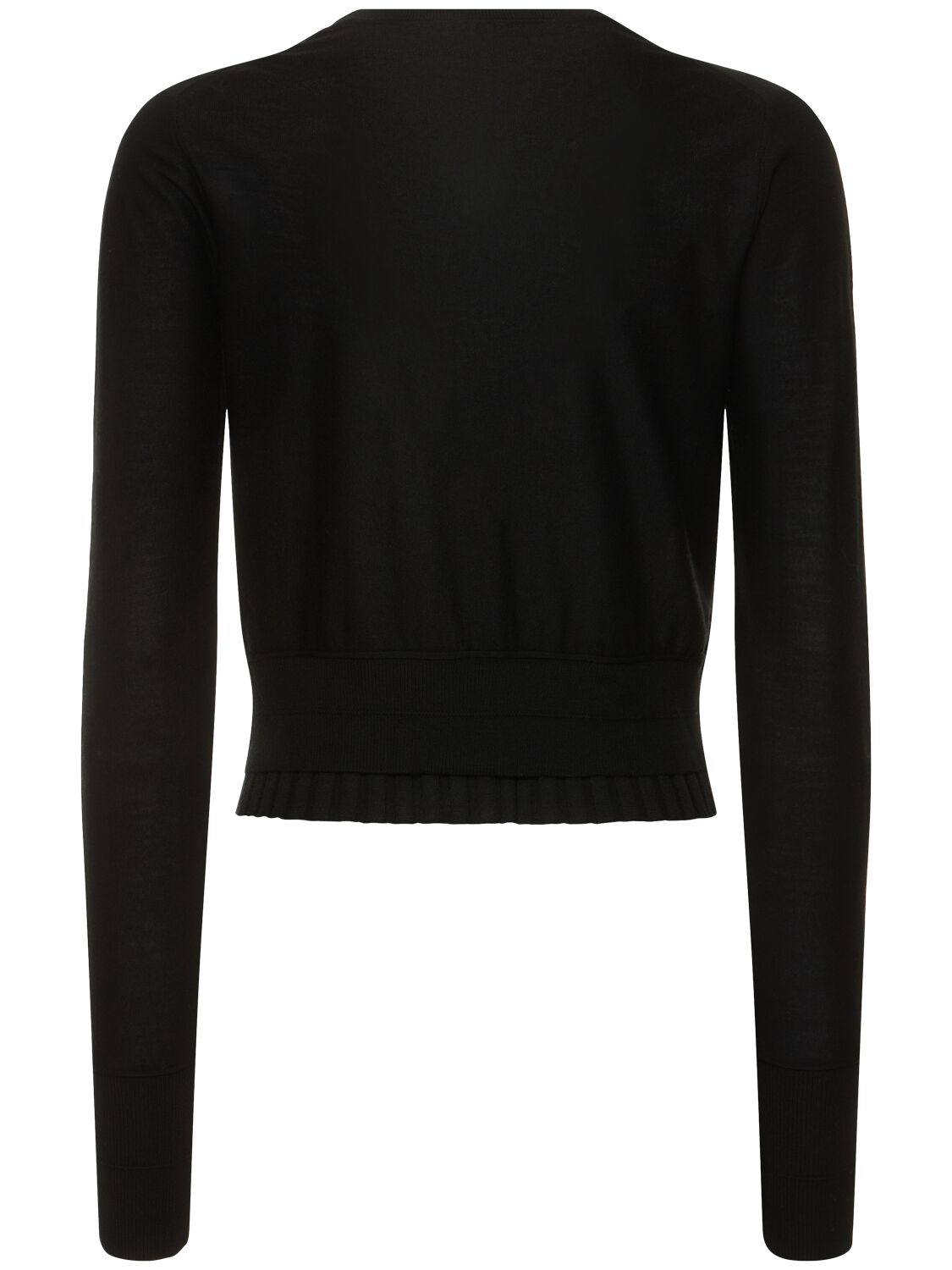 Shop Marc Jacobs Fine Ribbed Wool Cardigan In Black