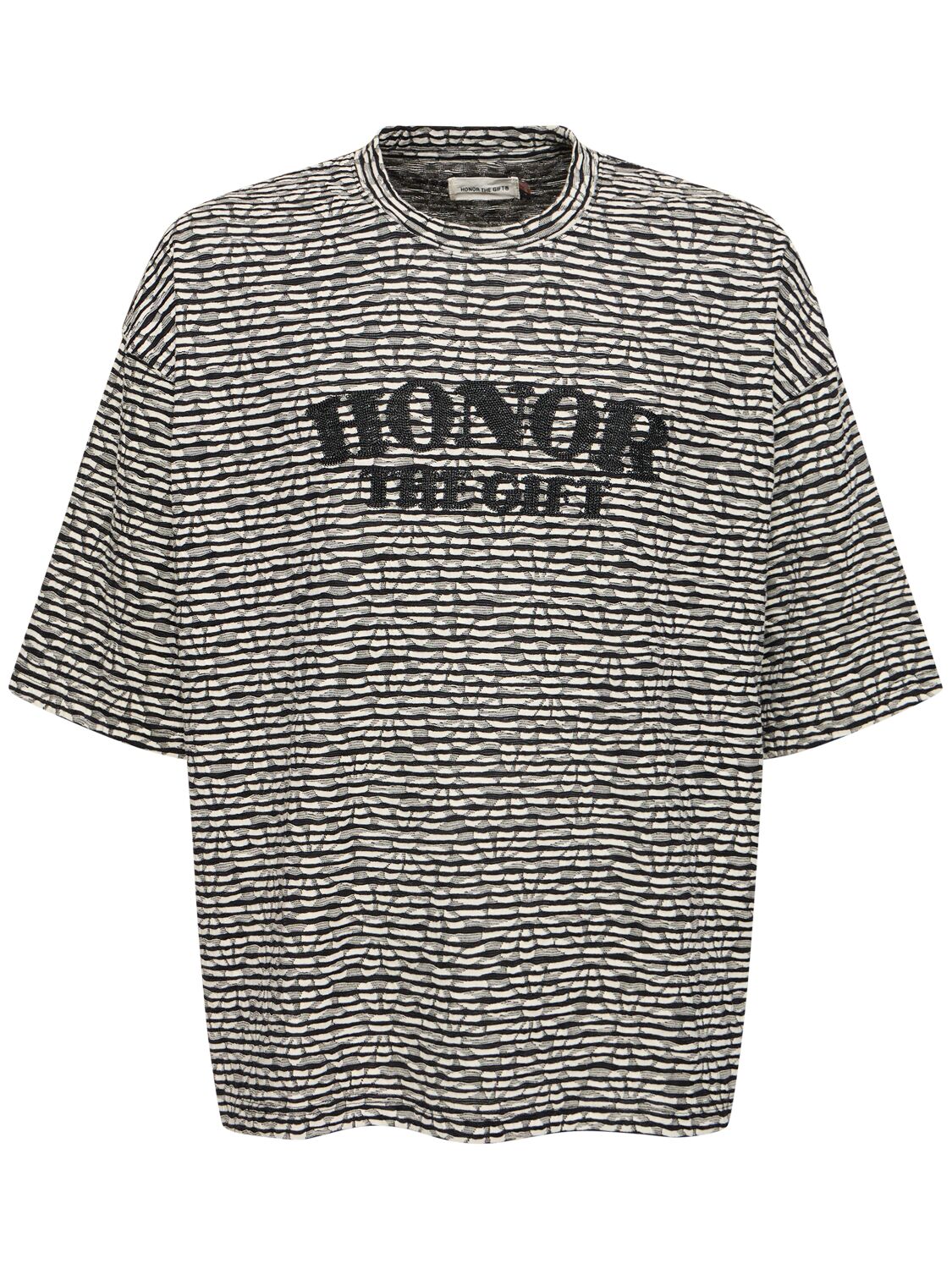Honor The Gift A-spring Stripe Boxy T-shirt In Black