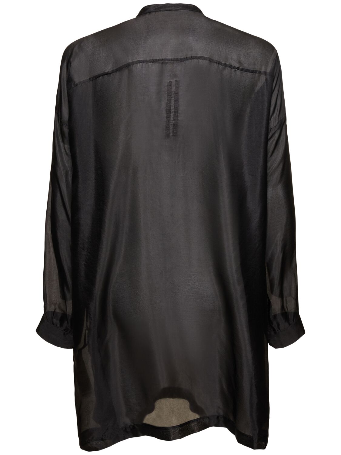 Shop Rick Owens Lido Harry Silk Shirt In Black