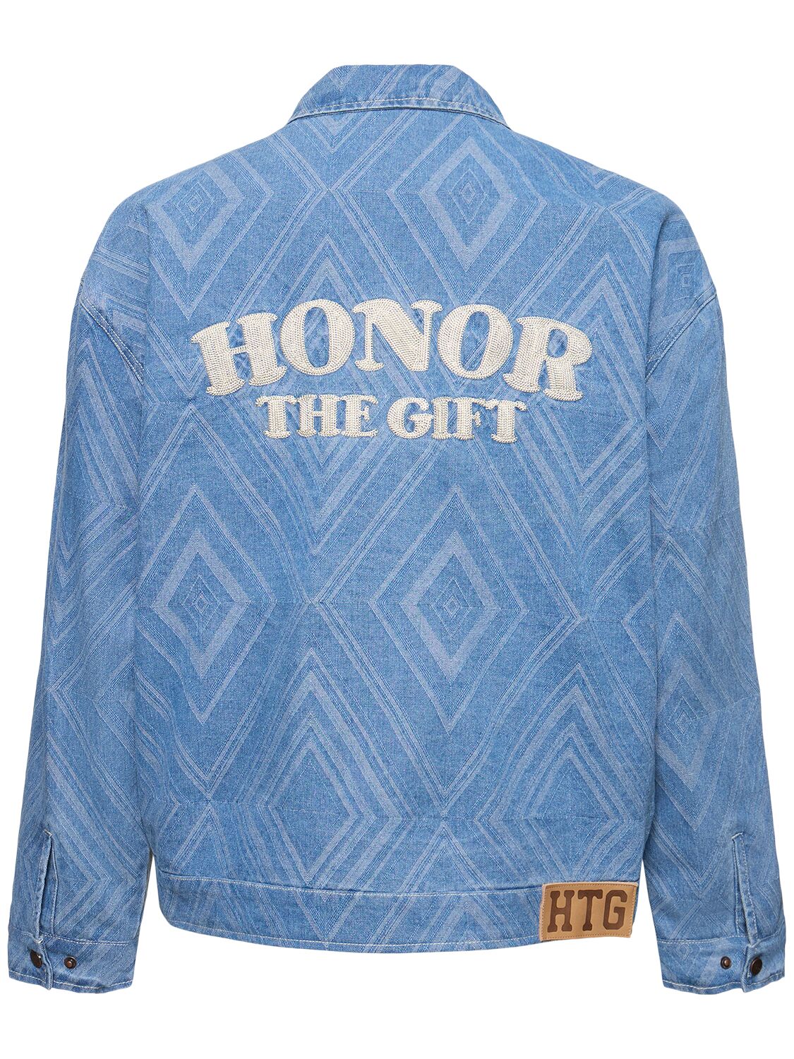 Shop Honor The Gift A-spring Diamond Denim Jacket In Light Indigo