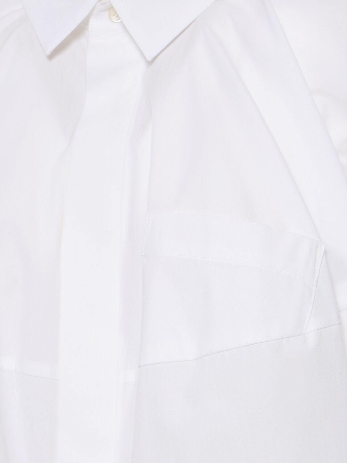 Shop Sacai Poplin Shirt W/cocoon Sleeves In Off White