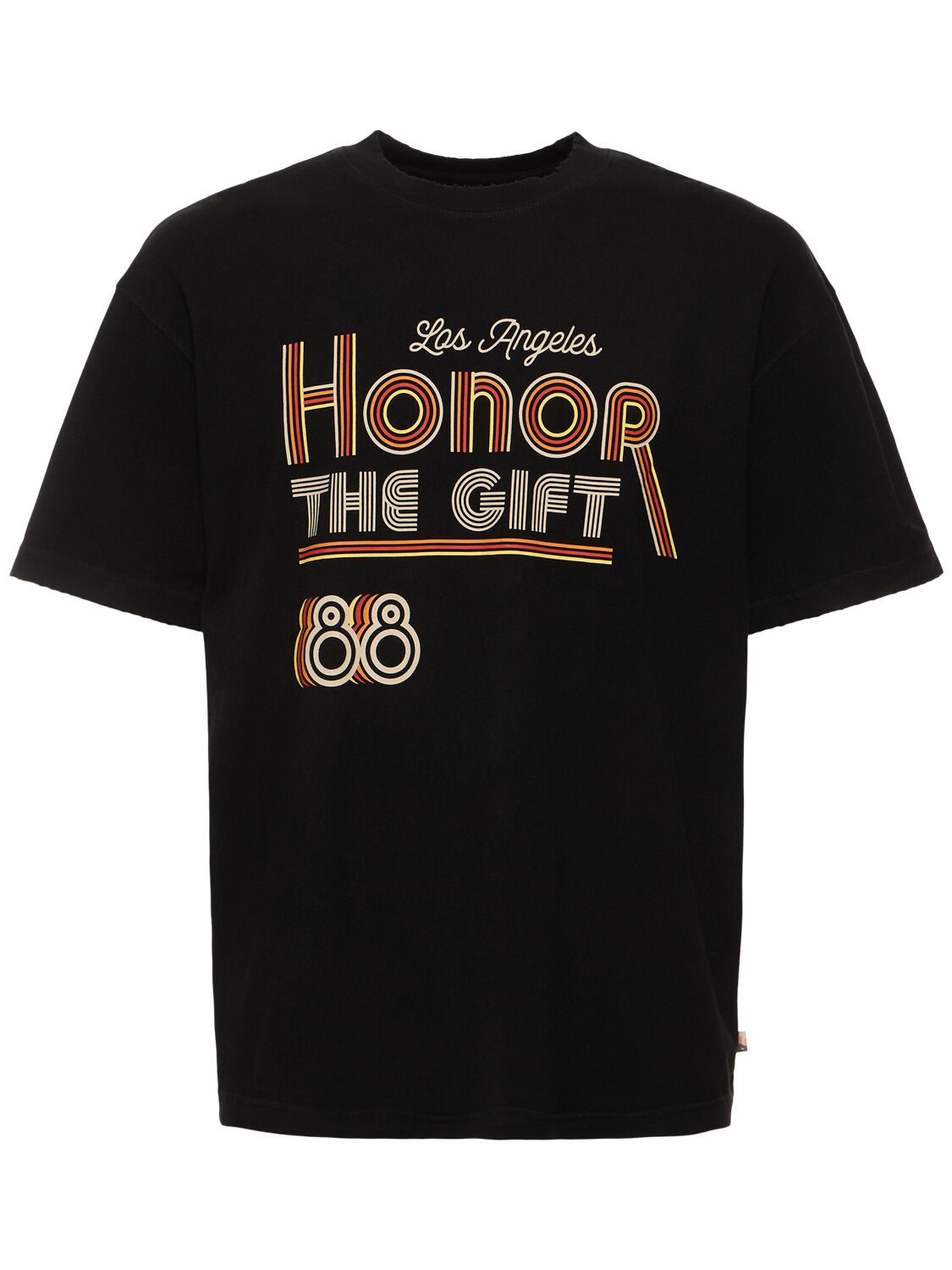 Honor The Gift A-spring Retro Honor Cotton T-shirt In Black