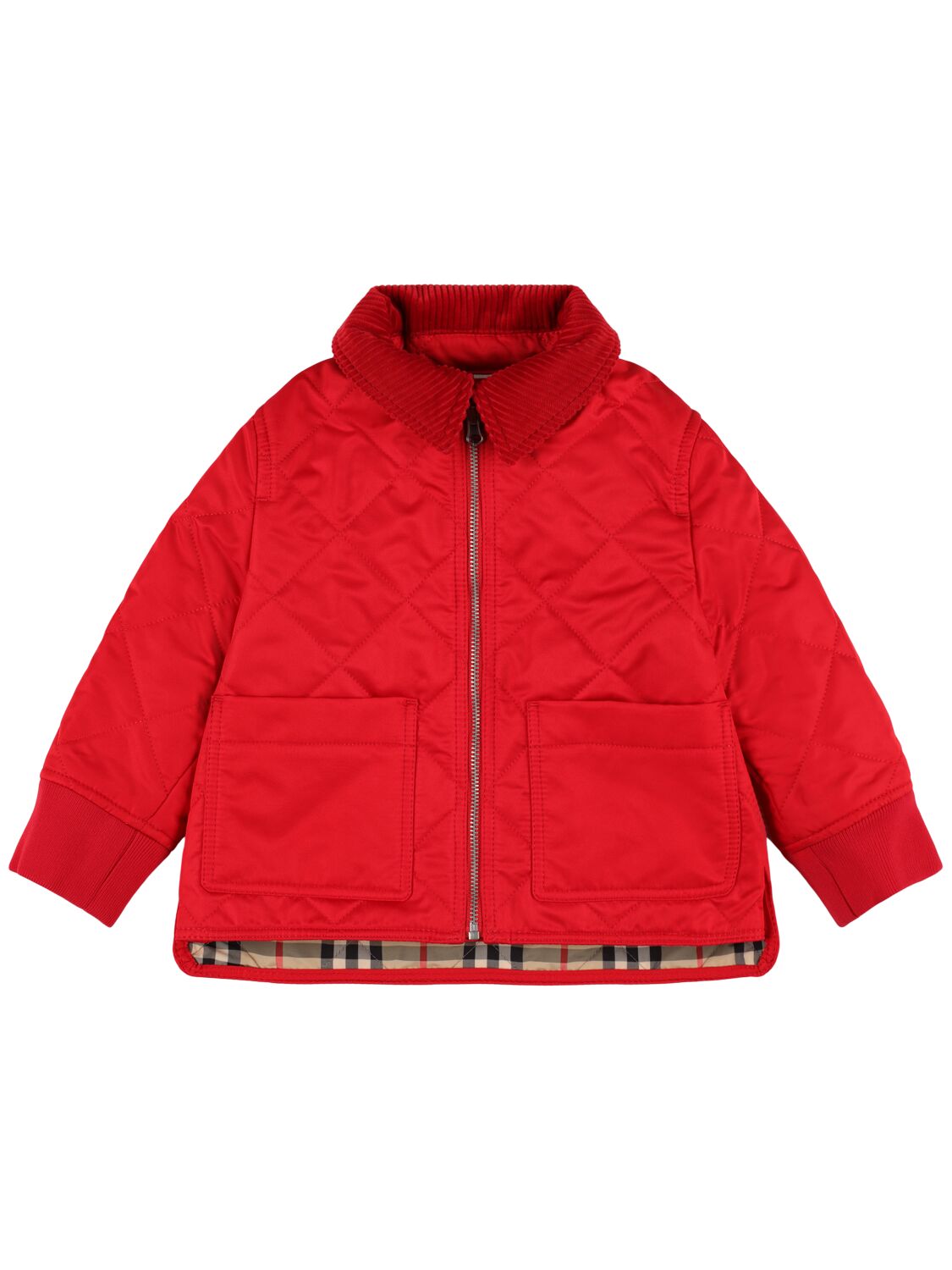 Burberry Kids' Jacket W/ Check Lining In Red