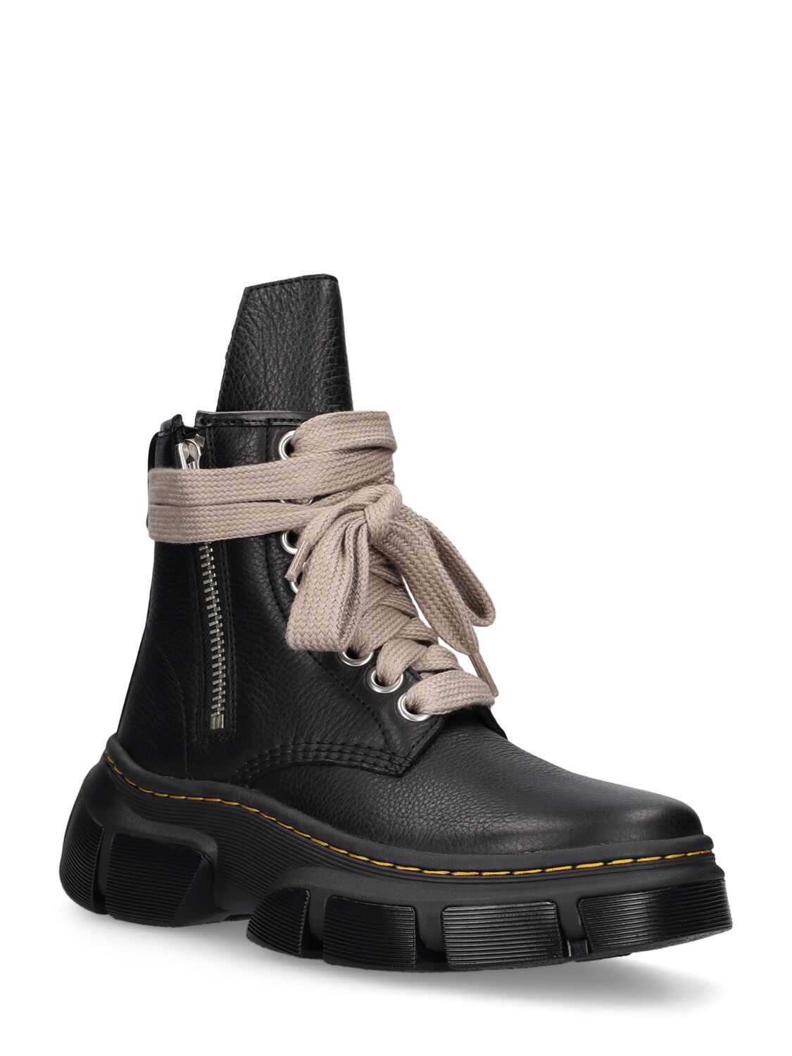 Shop Dr. Martens X Rick Owens 50mm Jumbo Lace Ankle Boots In Black