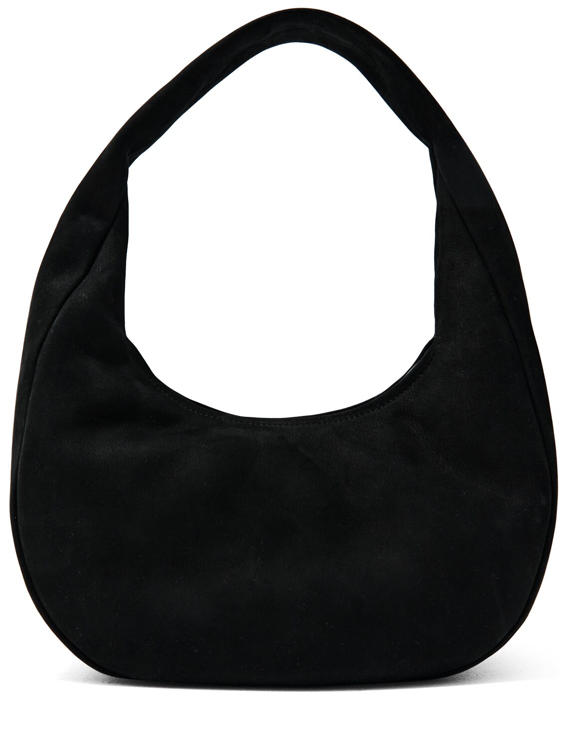 St.agni Mini Oval Nubuck Suede Shoulder Bag In Black