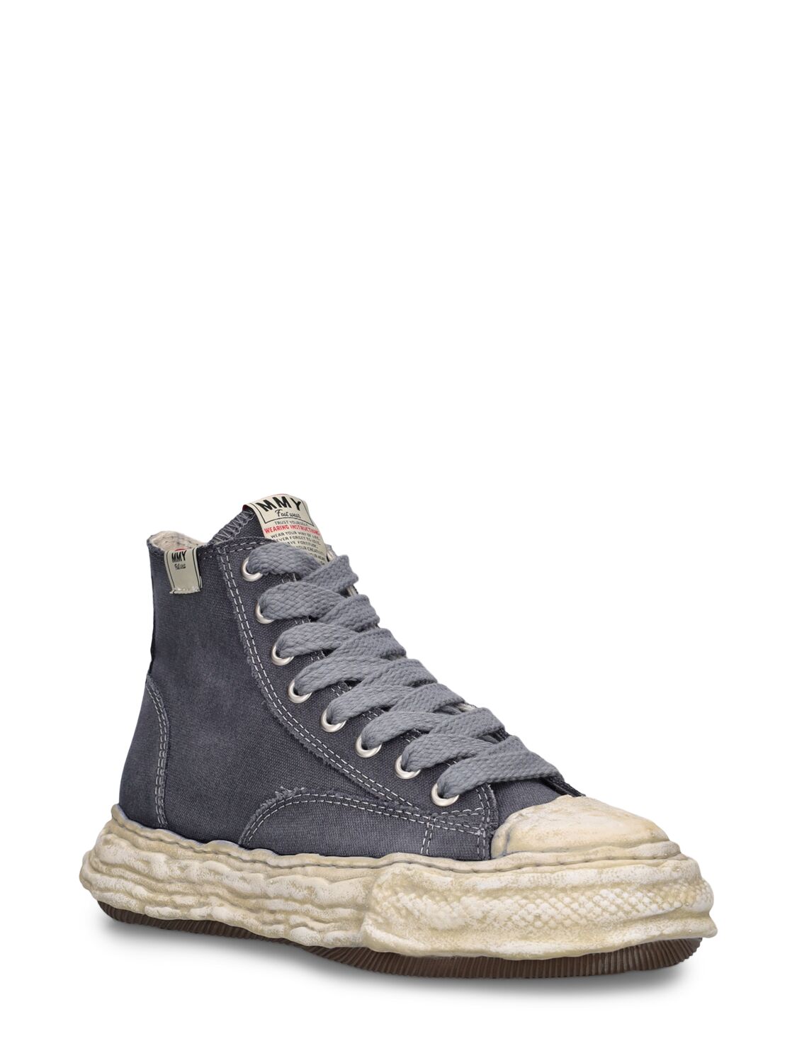 Shop Miharayasuhiro Peterson High 23 Og Sole Canvas Sneakers In Black
