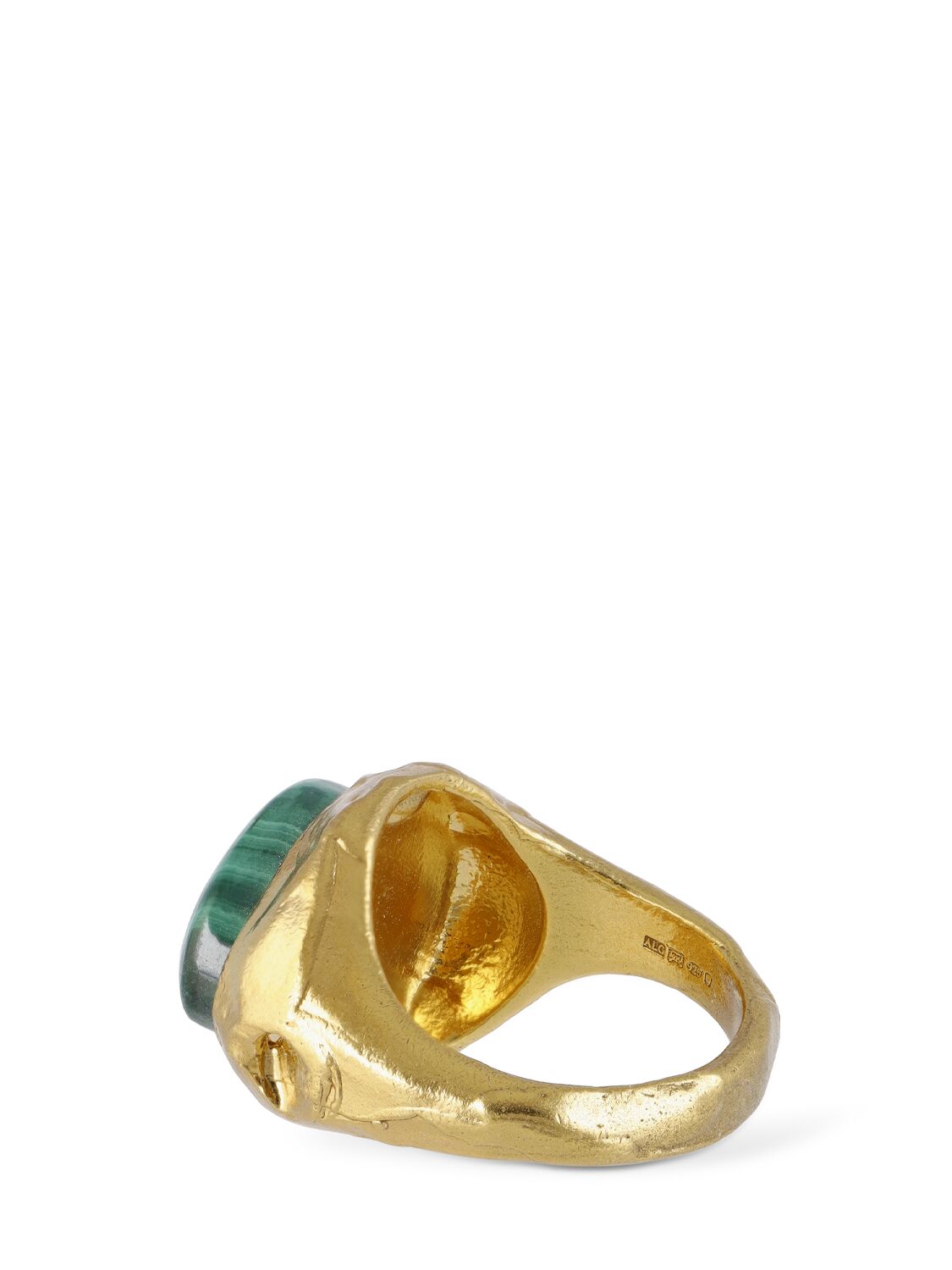 Shop Alighieri The Mountain Rising Malachite Ring In Gold,malachite