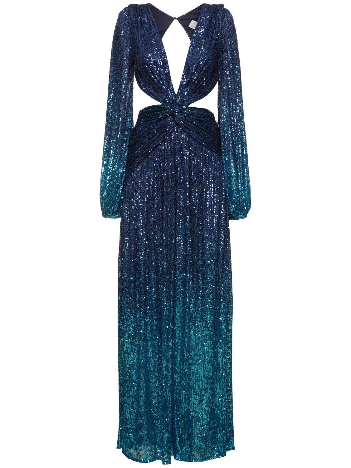 Patbo Sequined Cutout Maxi Dress In Blue