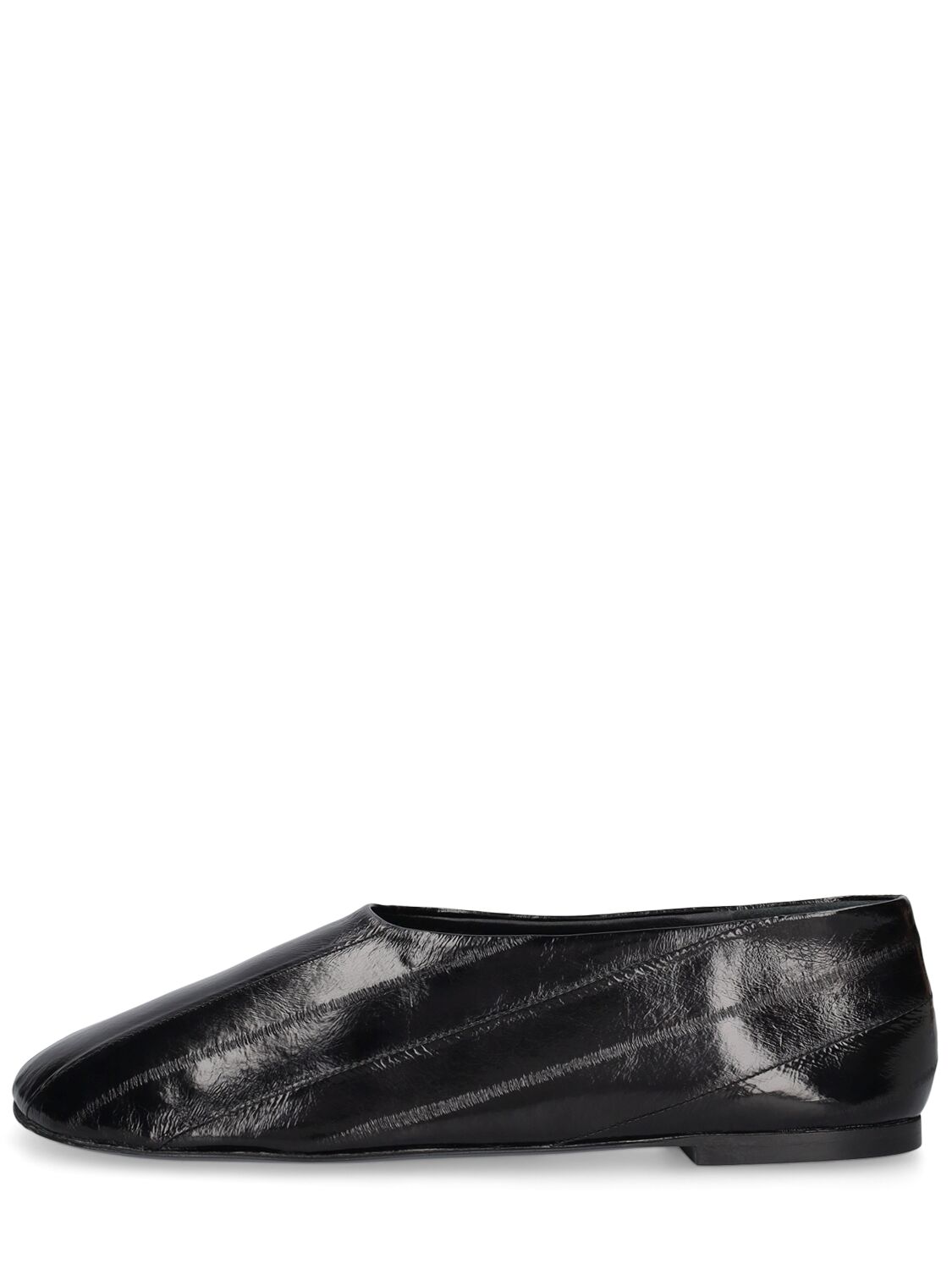 Proenza Schouler 10mm Glove Shiny Leather Slippers In Black