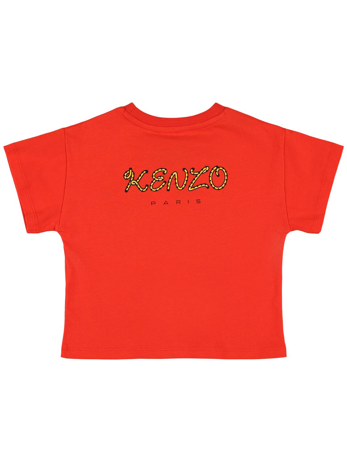 Shop Kenzo Embroidered Logo Cotton Jersey T-shirt In Red